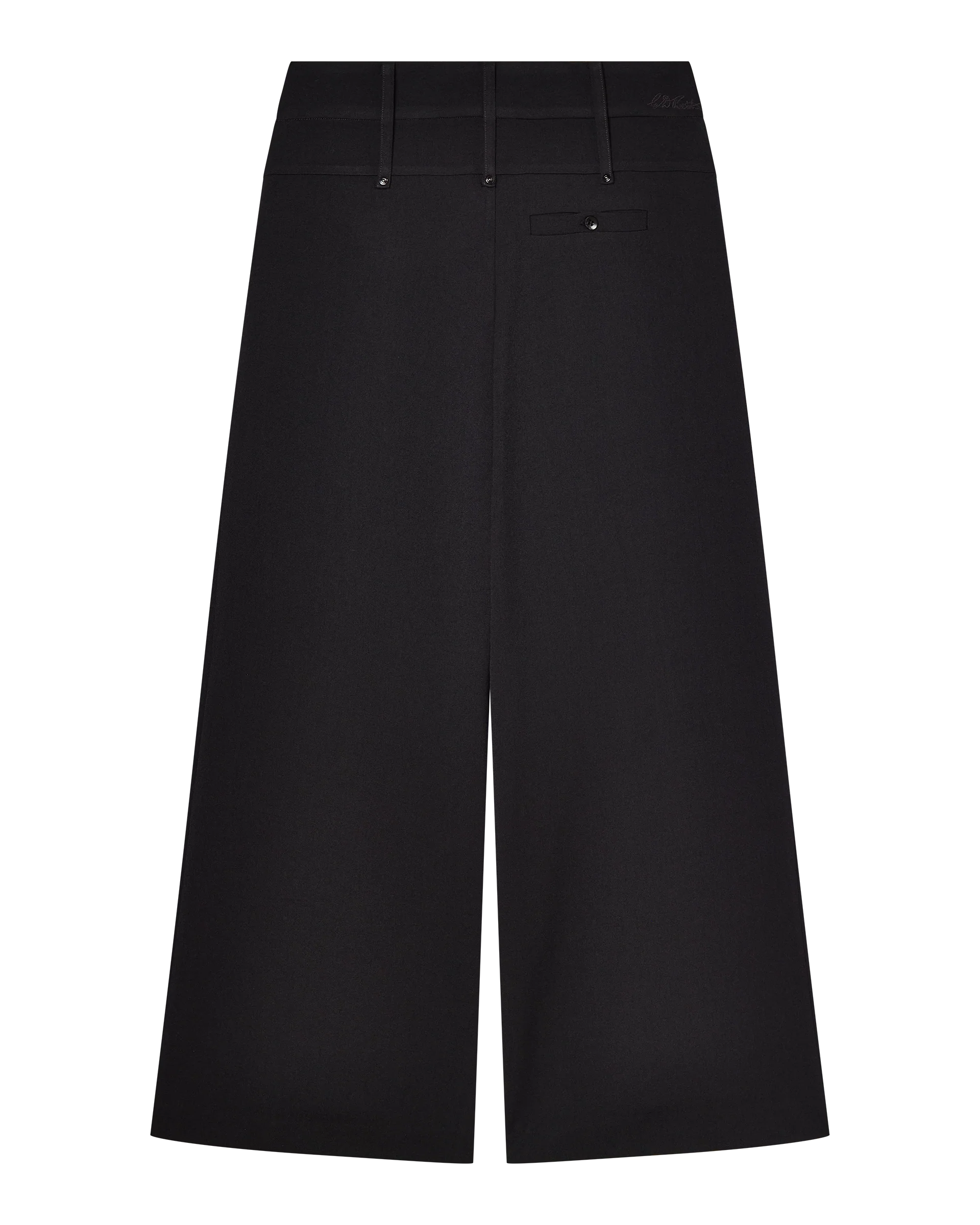 CHARLOTTE WIDE LEG PLEAT PANT - BLACK - Image 8