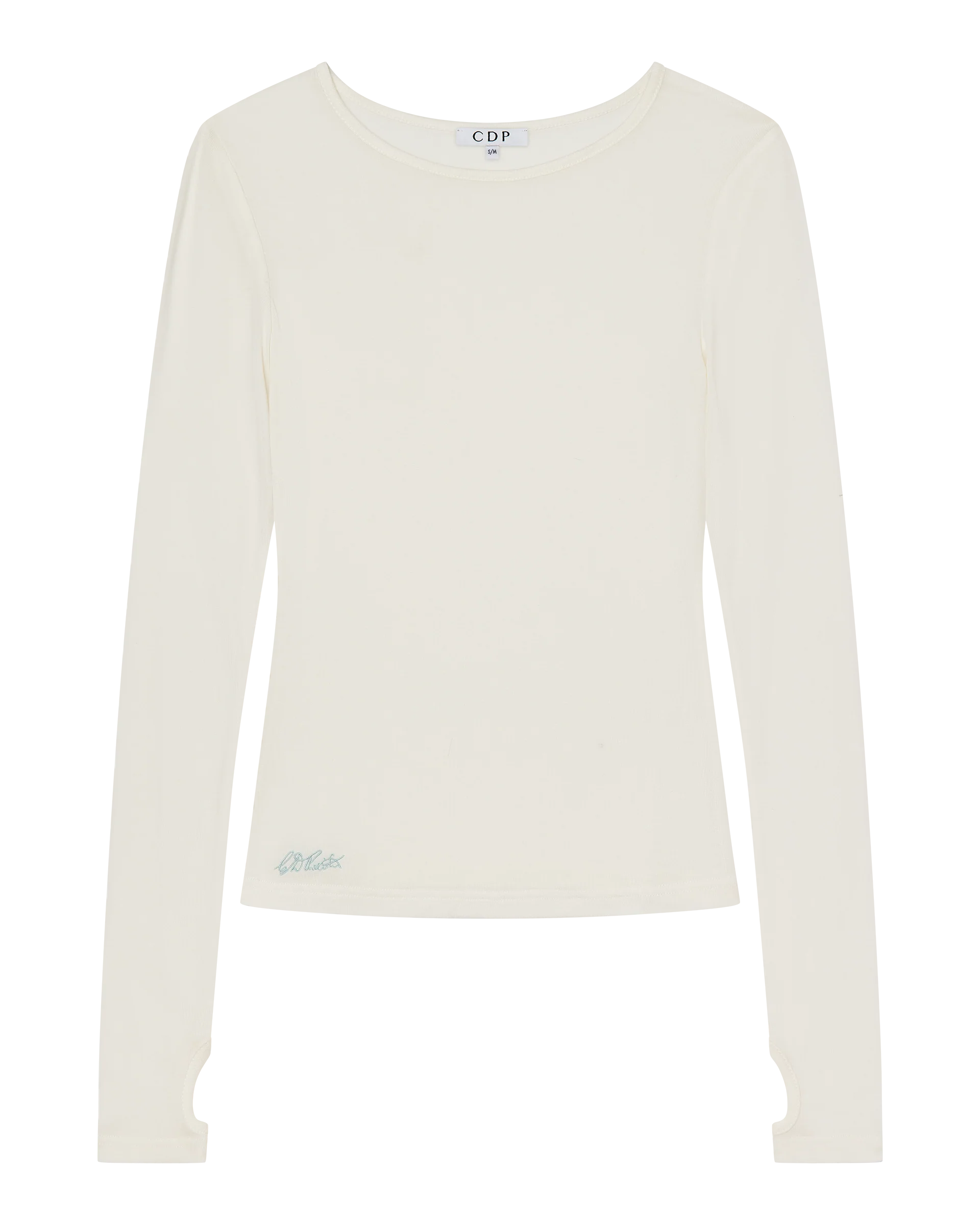 CLAUDIA LONG SLEEVE BASIC TOP - WHITE - Image 4