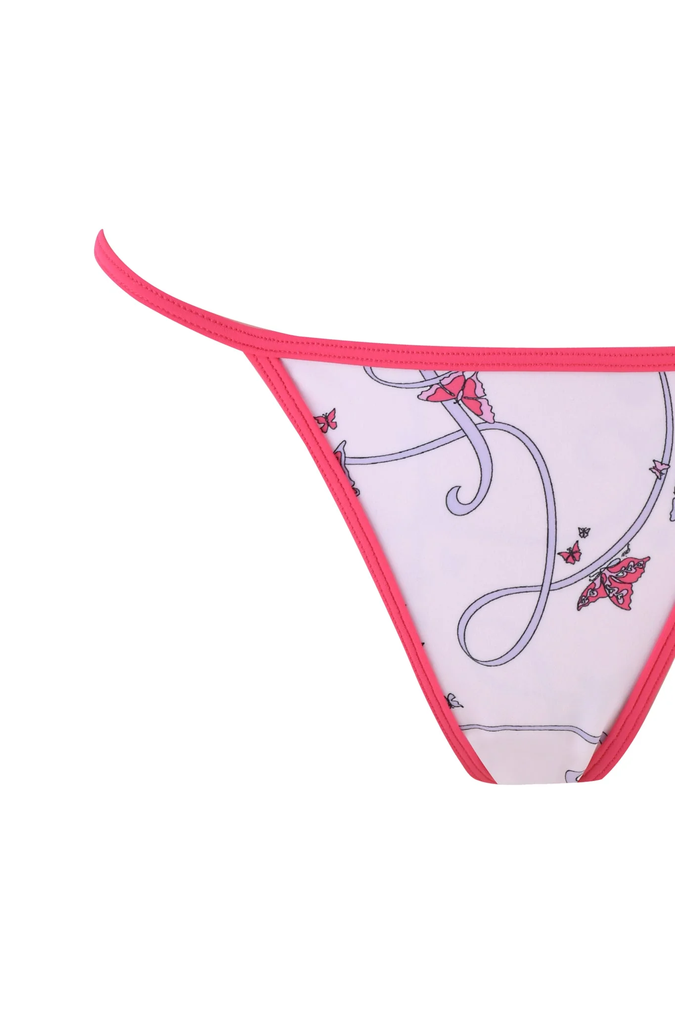 CORDELIA BIKINI BOTTOM - PINK : BUTTERFLY RIBBON - Image 9