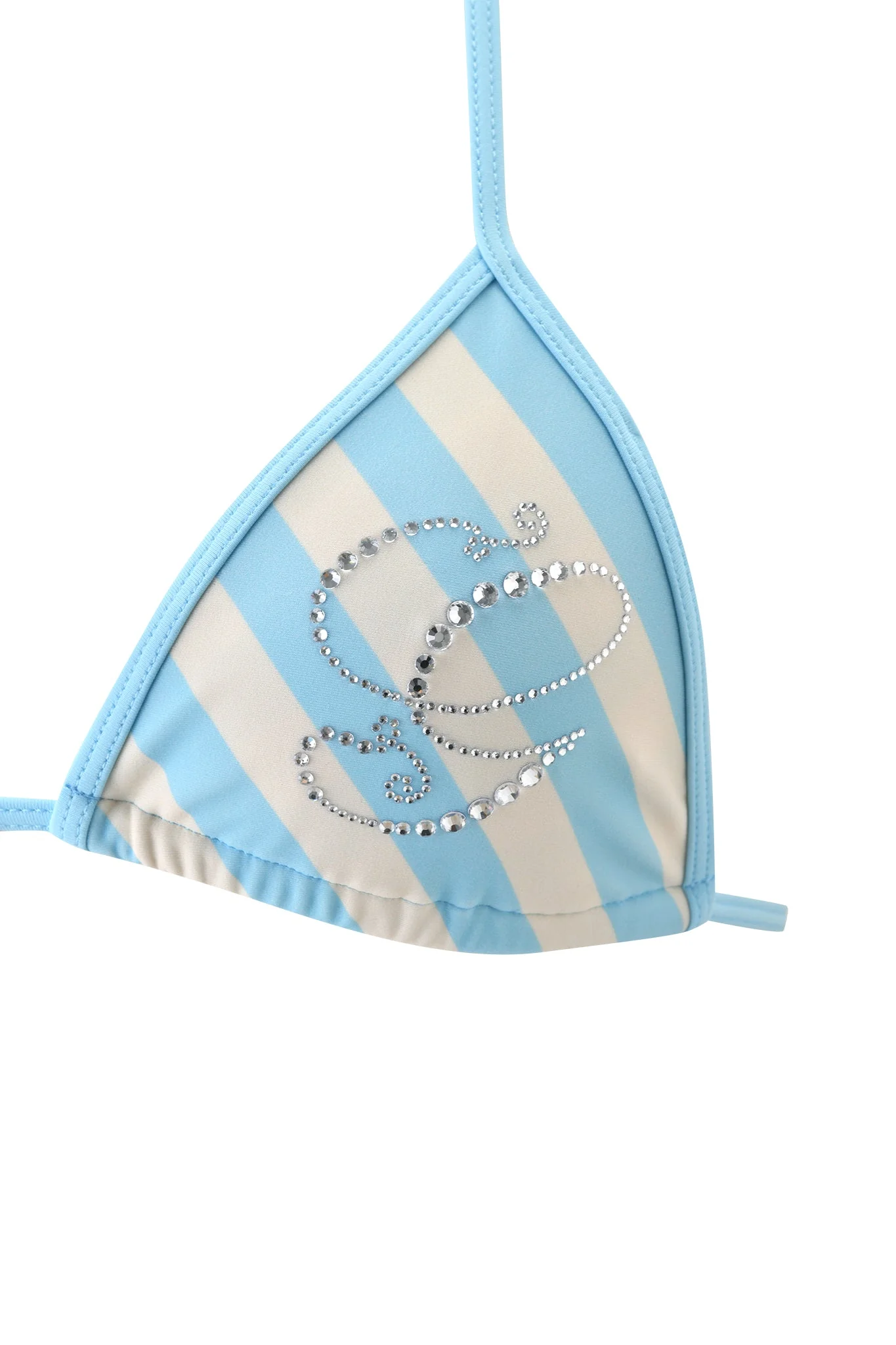 CORDELIA BIKINI TOP - BLUE STRIPE - Image 8