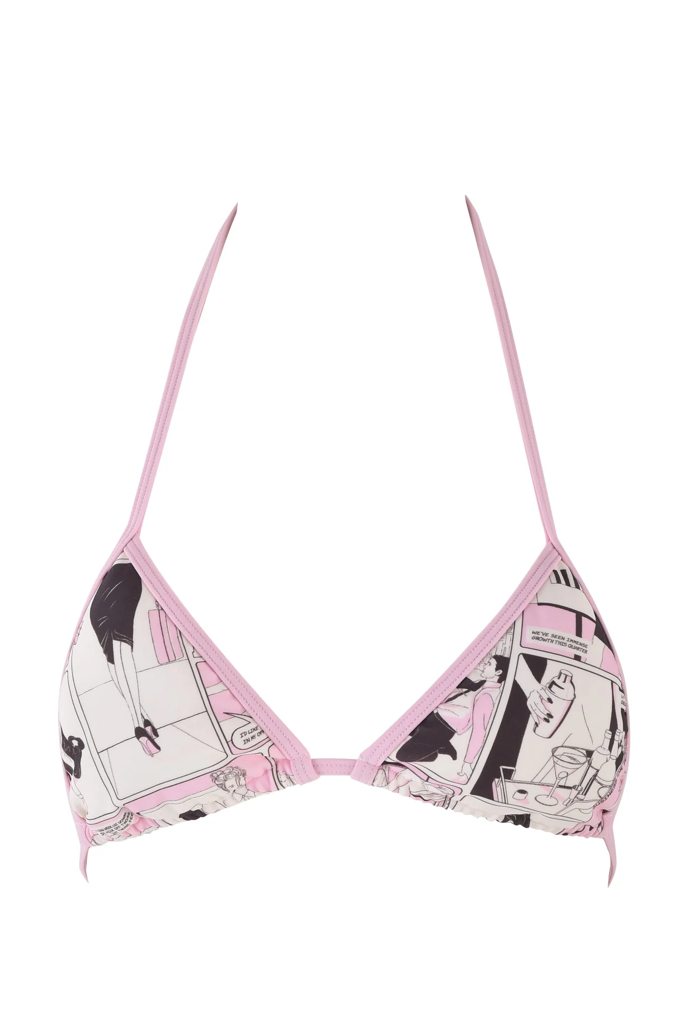 CORDELIA BIKINI TOP - PINK :COMIC PRINT - Image 7