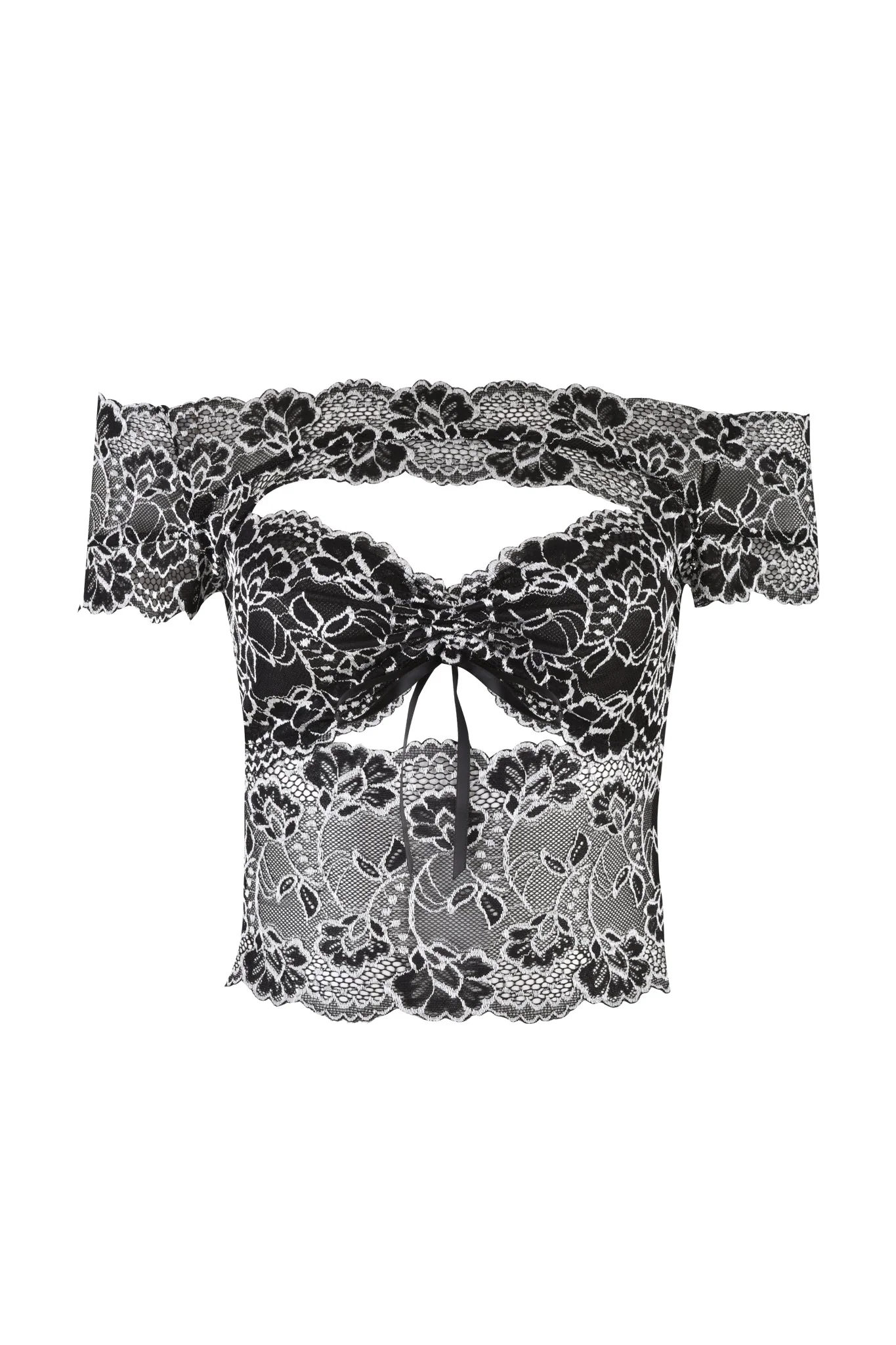 CRYSTAL TOP - BLACK : LACE - Image 5