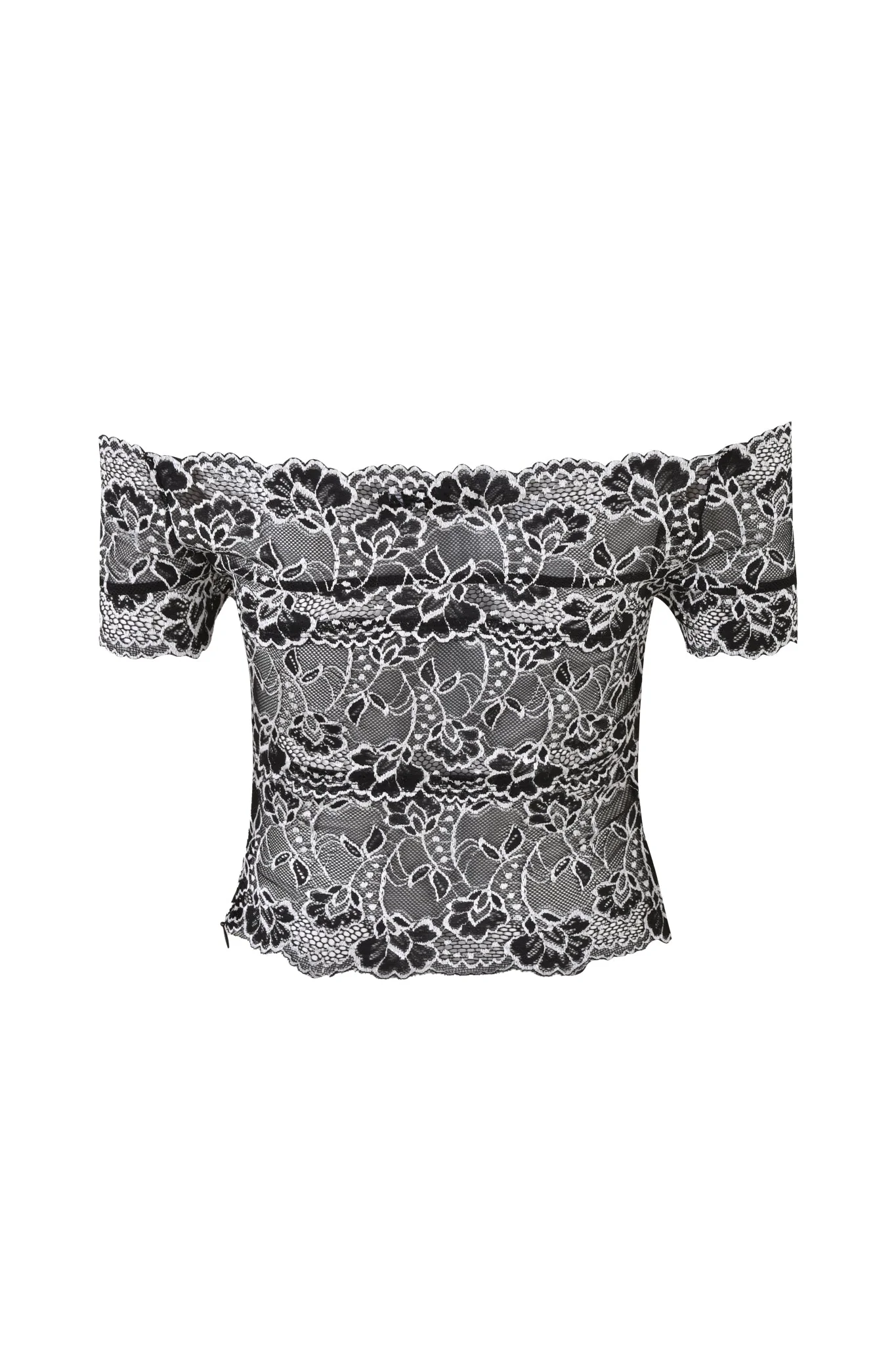 CRYSTAL TOP - BLACK : LACE - Image 6