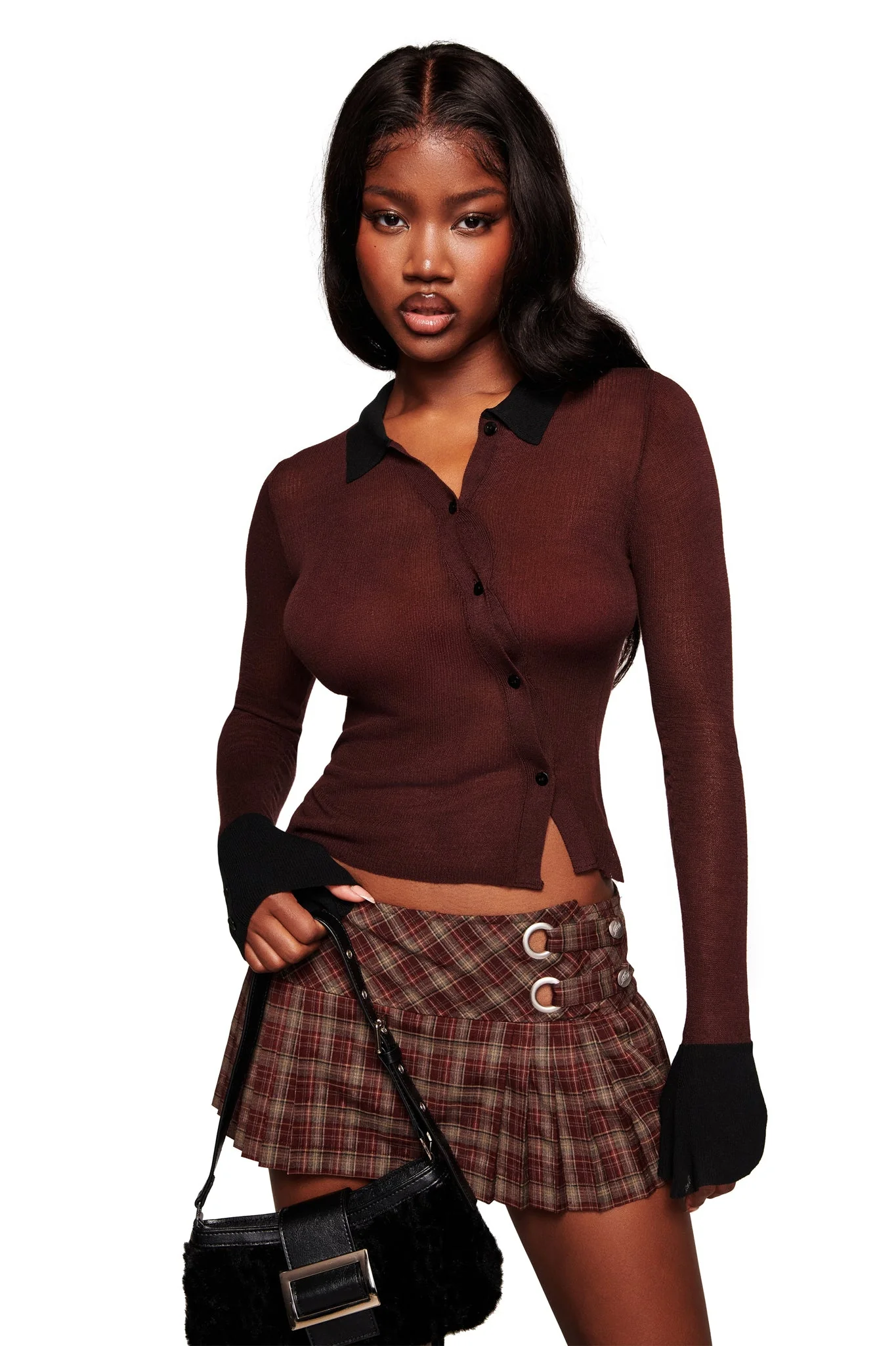 DAVINA TOP - BROWN - Image 4