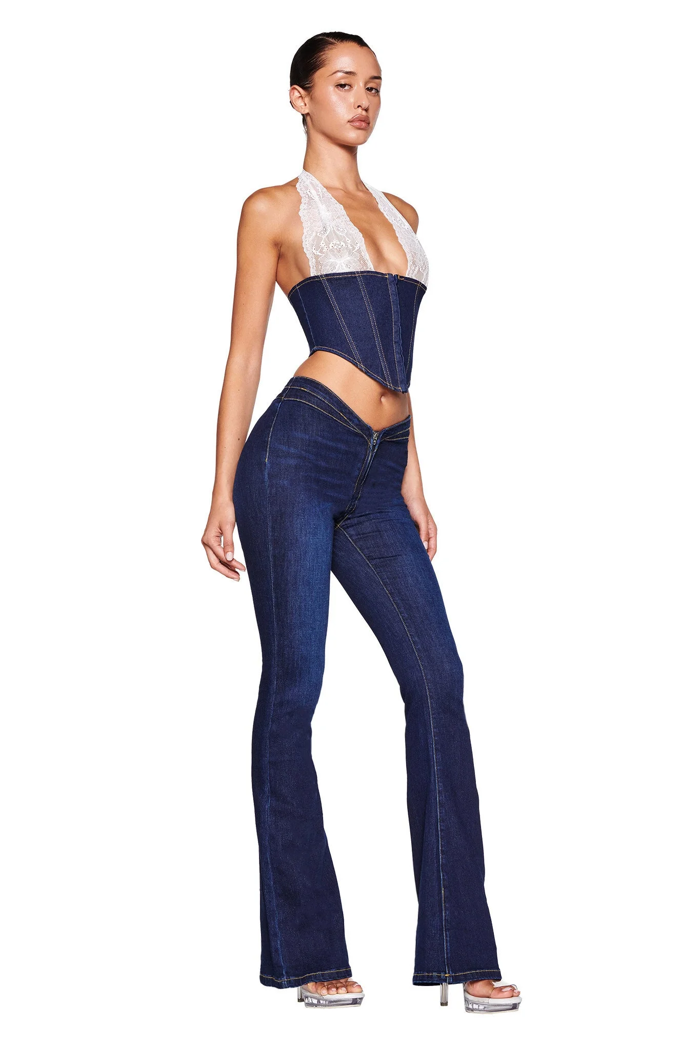 ELLENA CORSET - BLUE : DARK WASH - Image 2