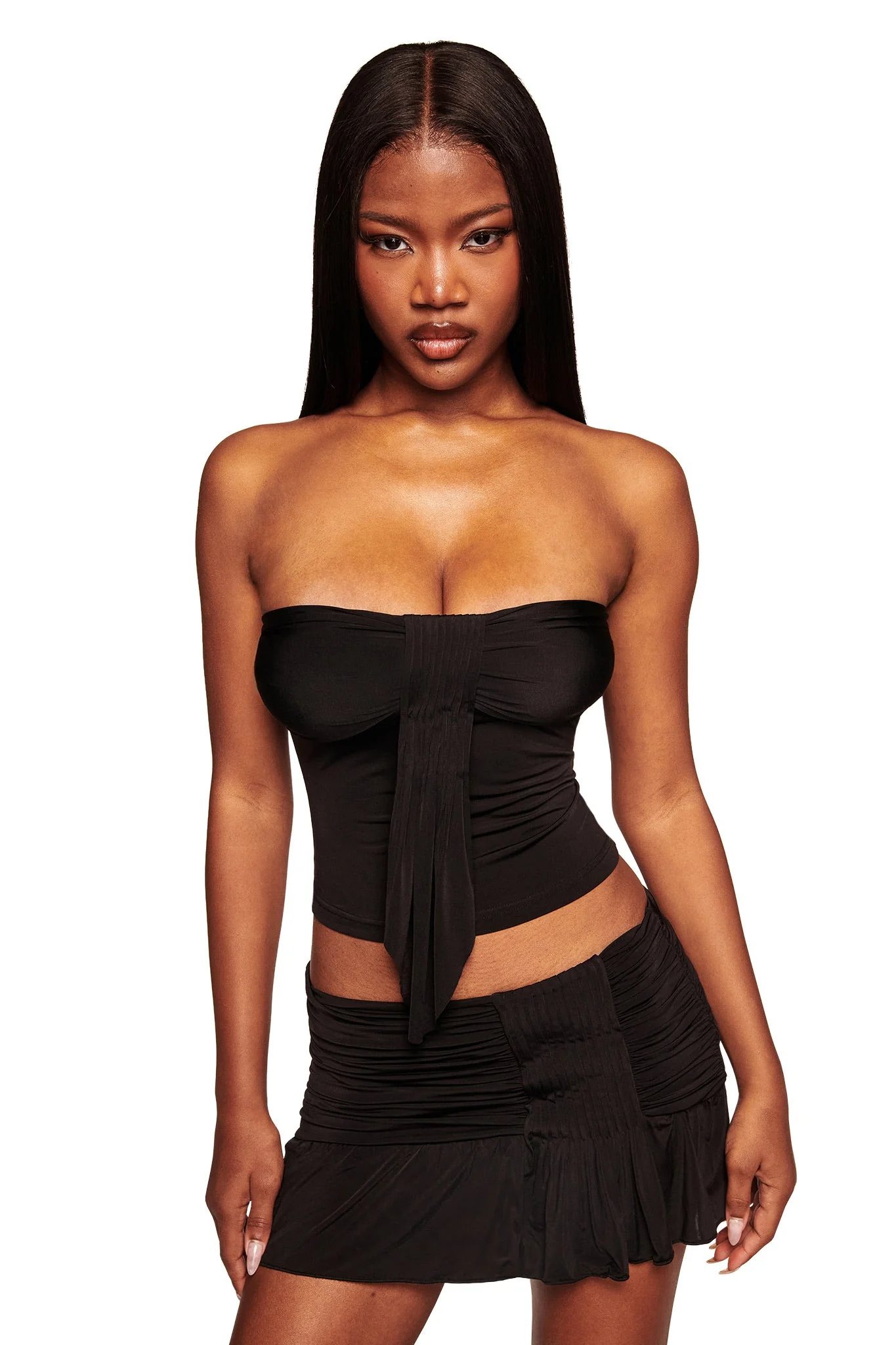 ELYSIA MINI SKIRT - BLACK - Image 6