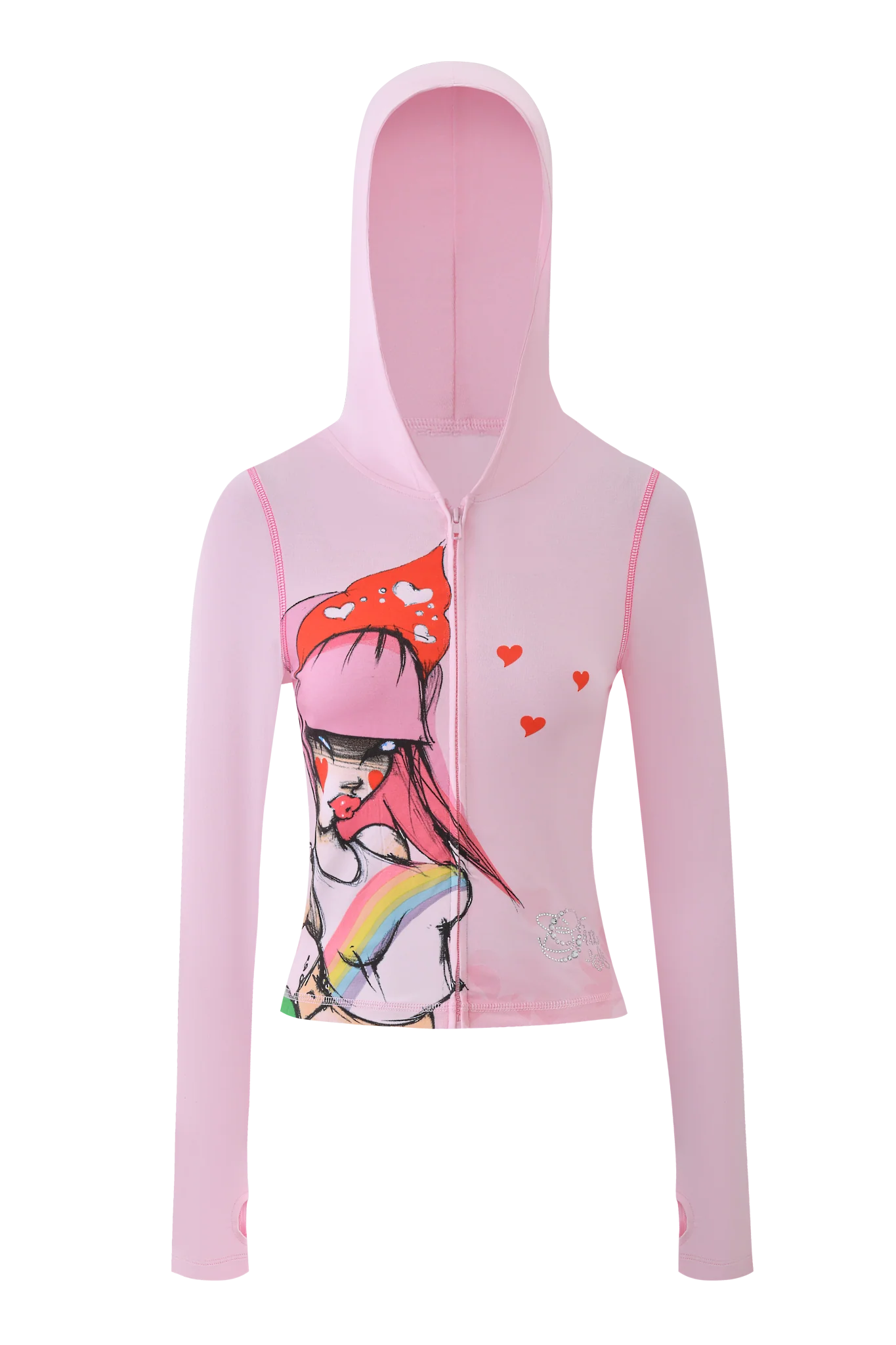 FAFI BLARE HOODIE - BABY PINK - Image 6