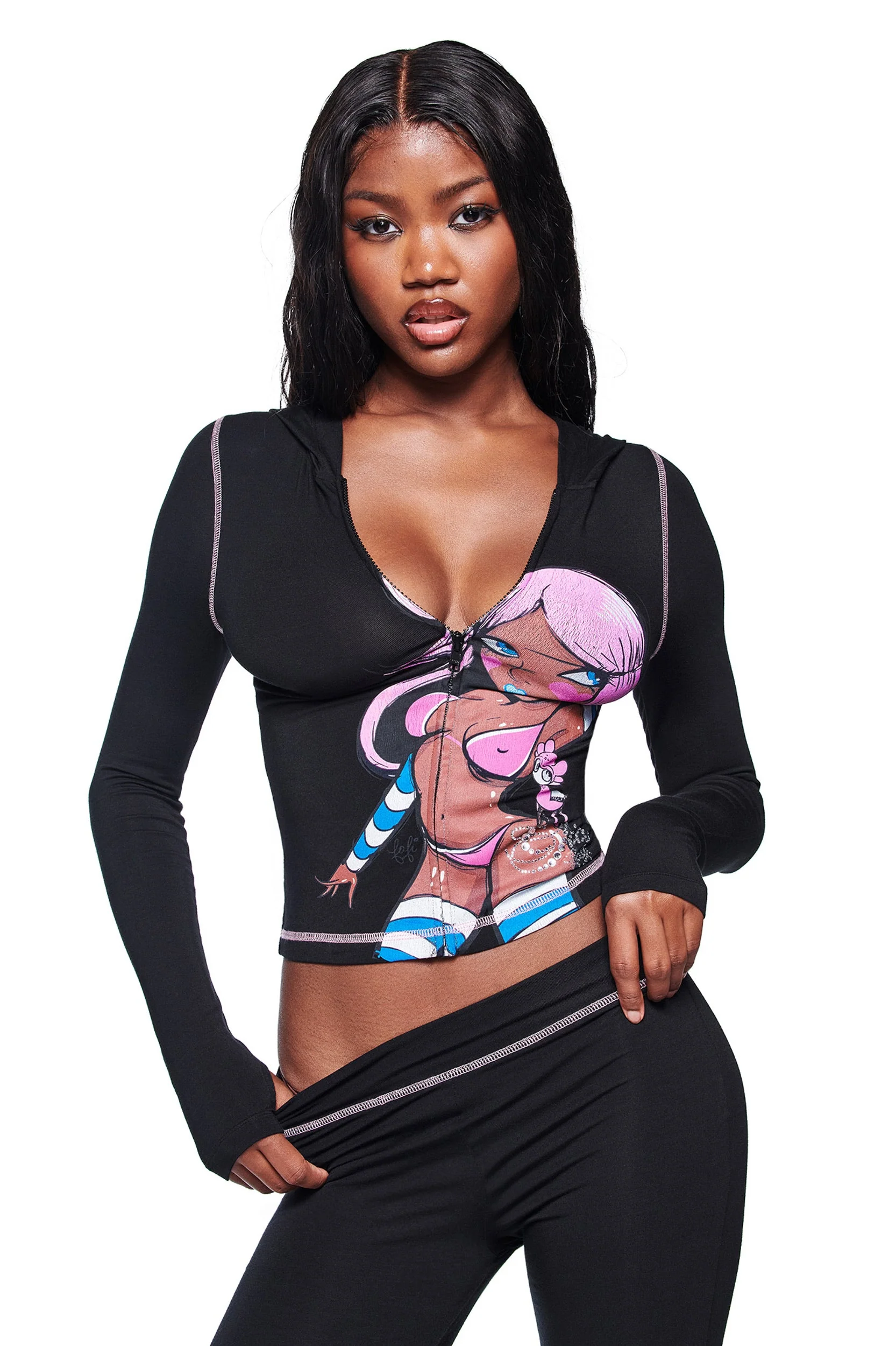 FAFI BLARE HOODIE - BLACK - Image 4