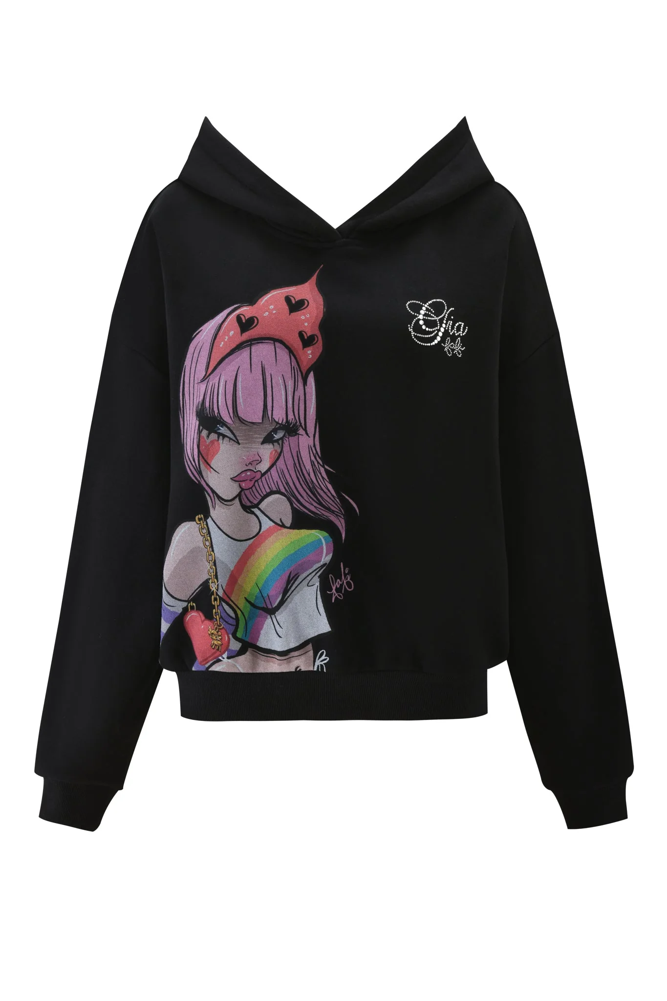 FAFI HOODIE - BLACK - Image 7