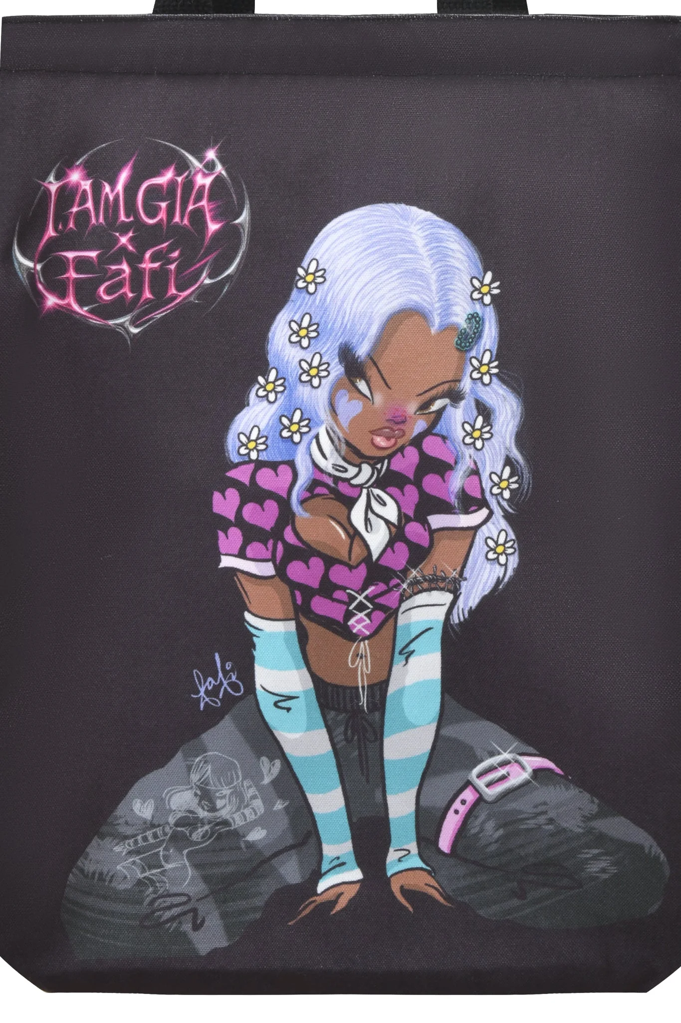 FAFI TOTE BAG - BLACK - Image 4