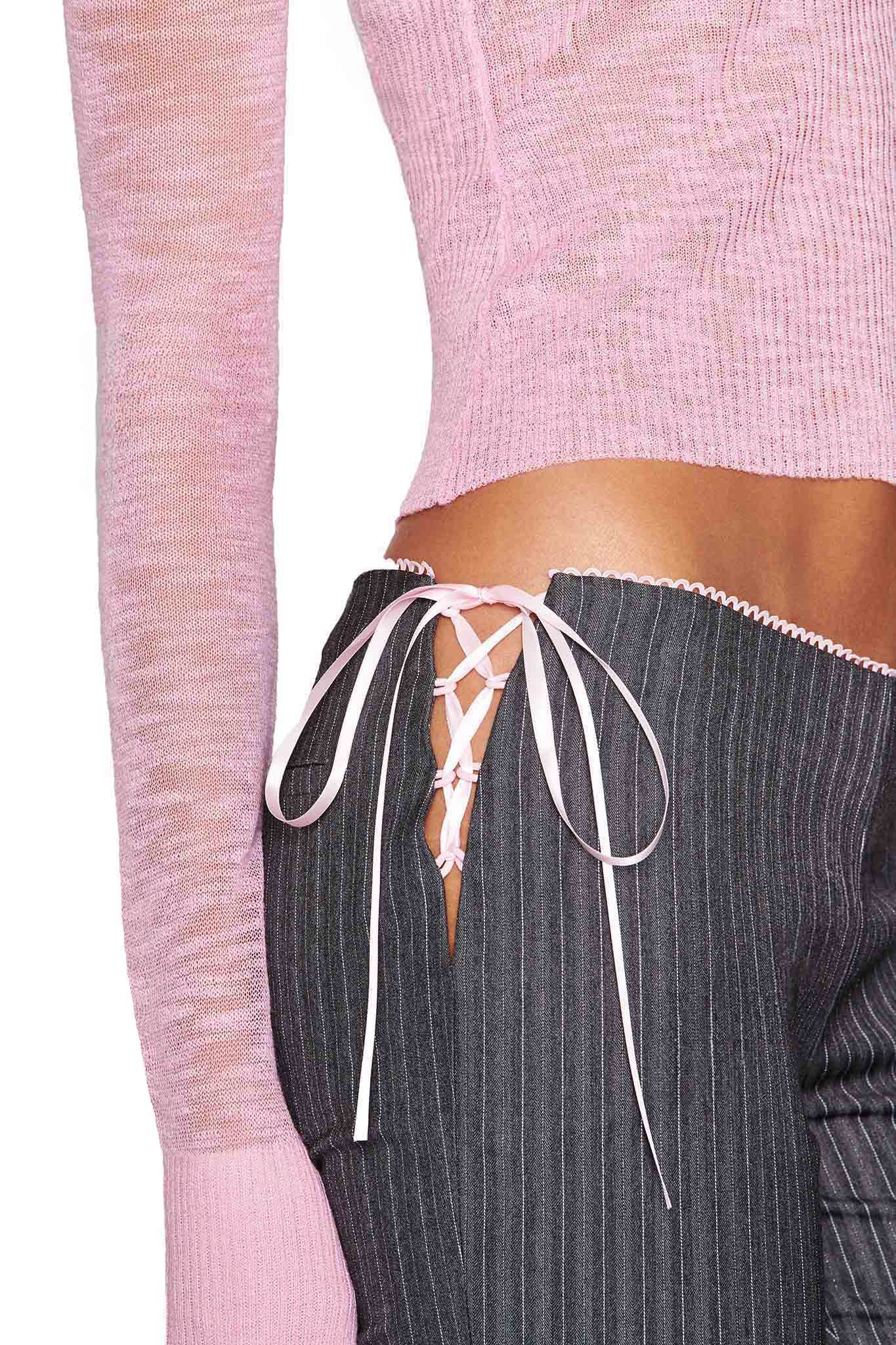 FLORIAN PANT - GREY : GREY PINSTRIPE - Image 4