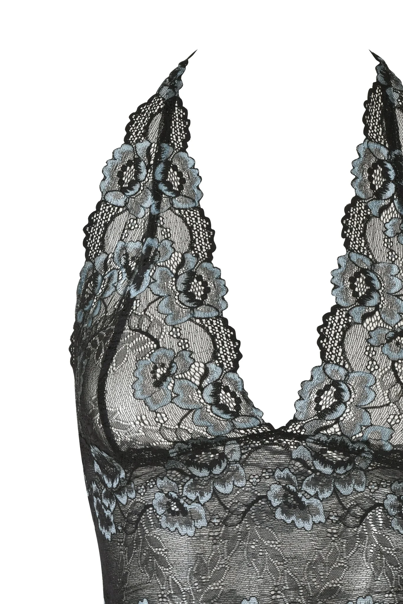 GEM HALTER TOP - BLACK : BLACK BLUE - Image 7