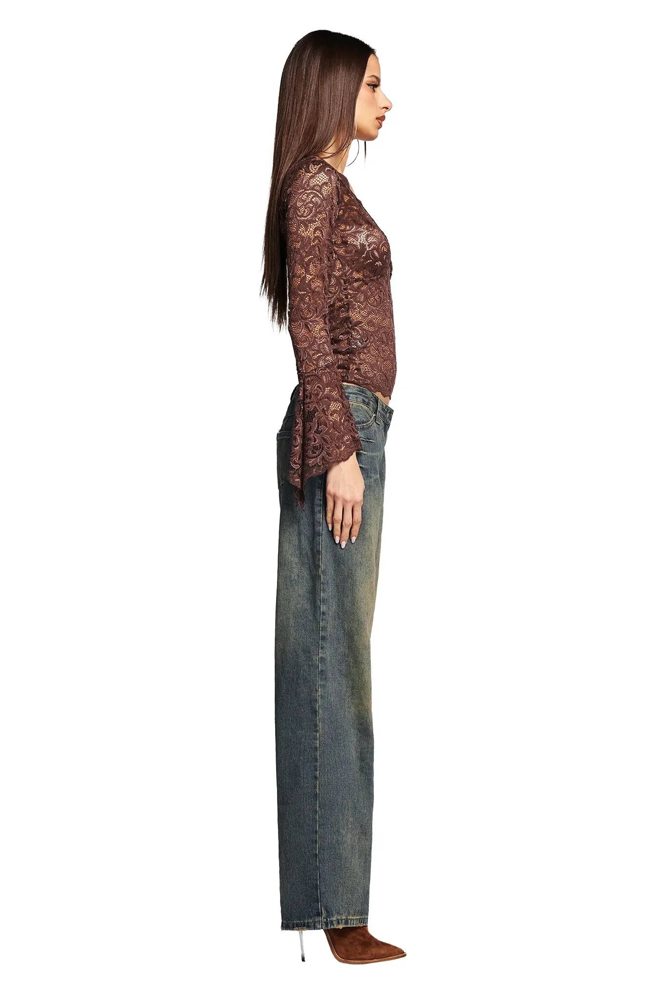 GEMMA TOP - NEUTRAL : CHOCOLATE - Image 5