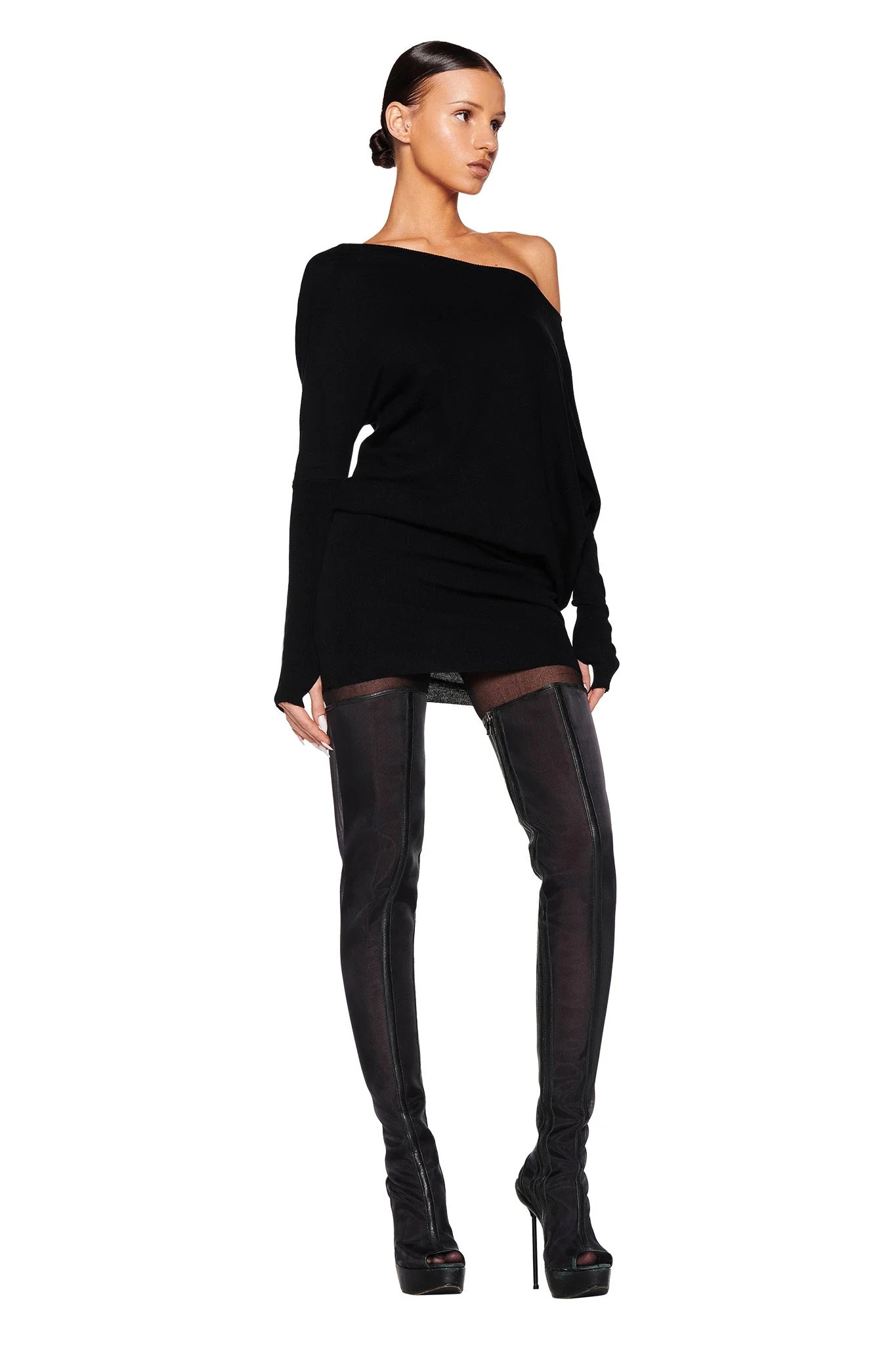 GISELLE MINI DRESS - BLACK - Image 4