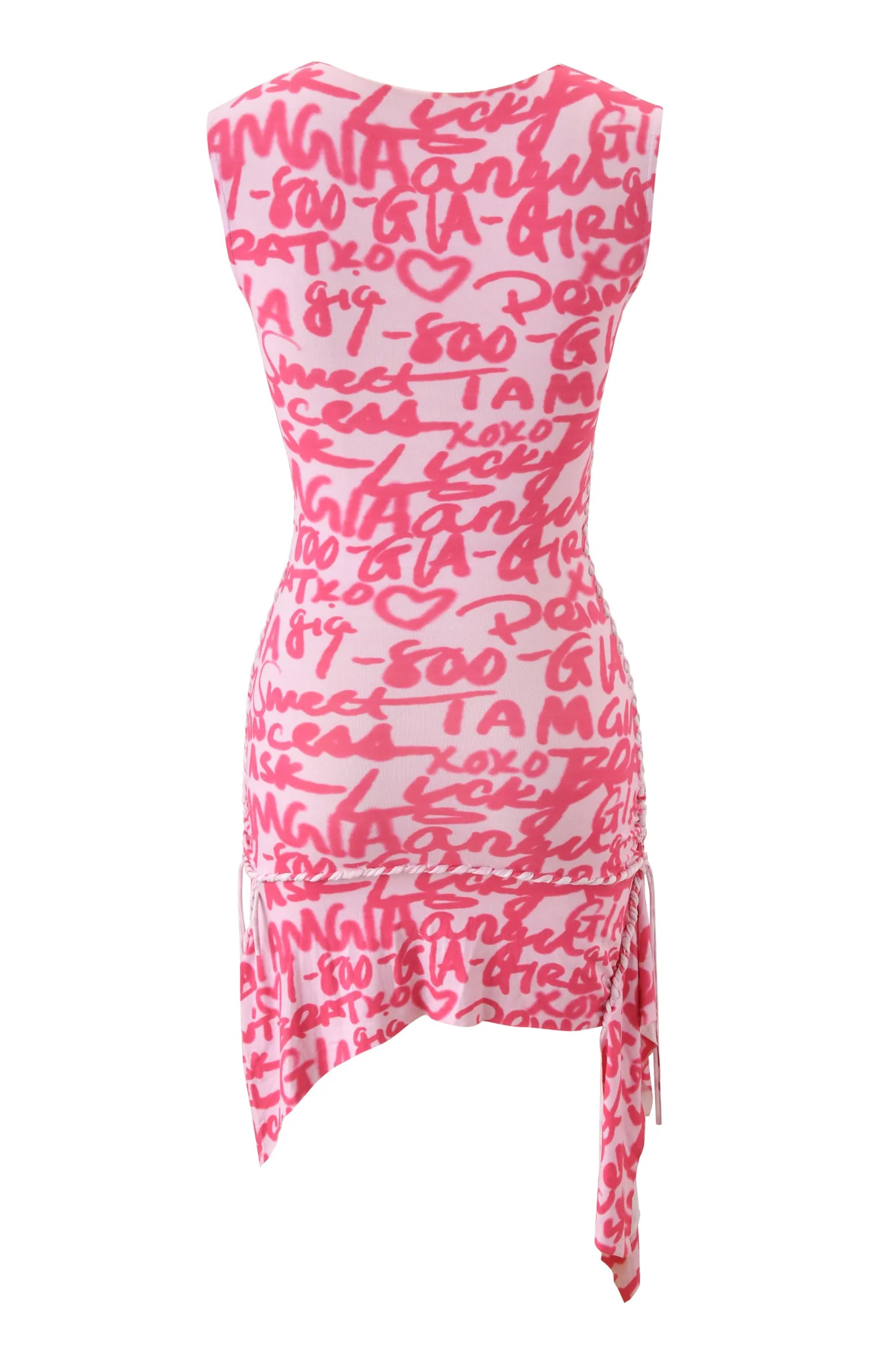 HONEY MACRAME MINI DRESS - PINK WRITING ON THE WALL - Image 8