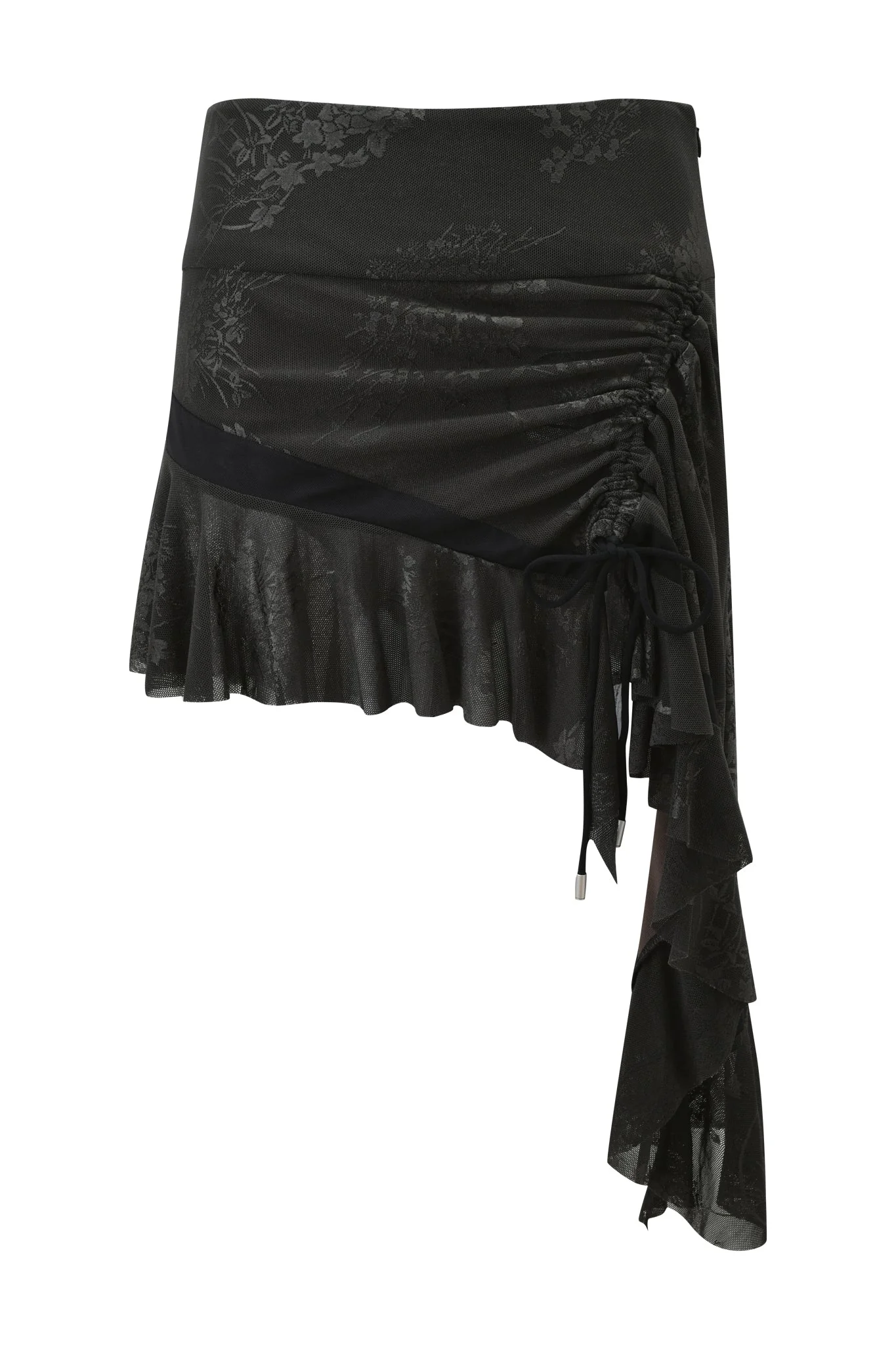 ISOLAE ASYMMETRICAL MINI SKIRT - BLACK - Image 7