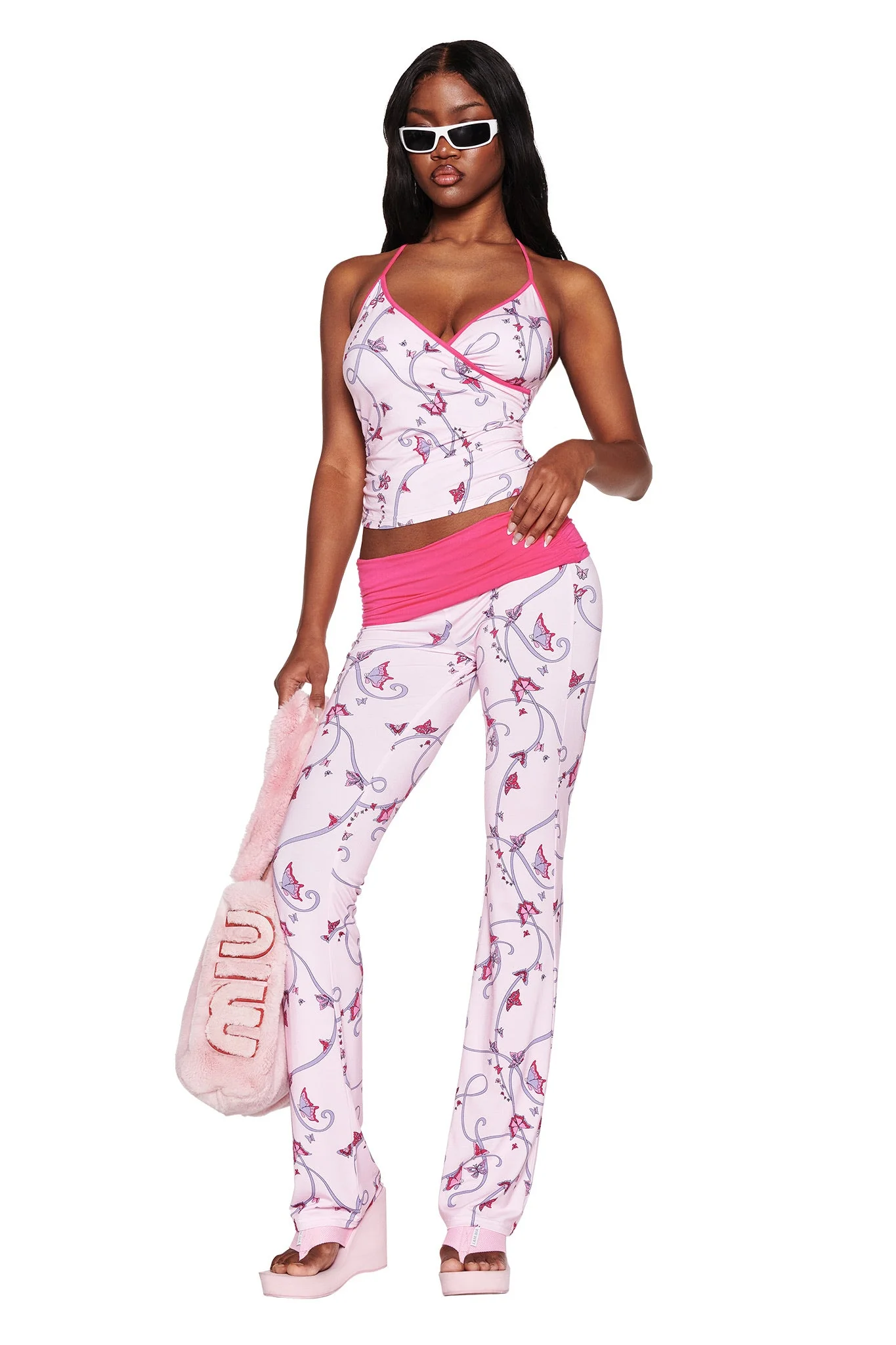 JANNIS TANK - PINK : BUTTERFLY RIBBON - Image 3