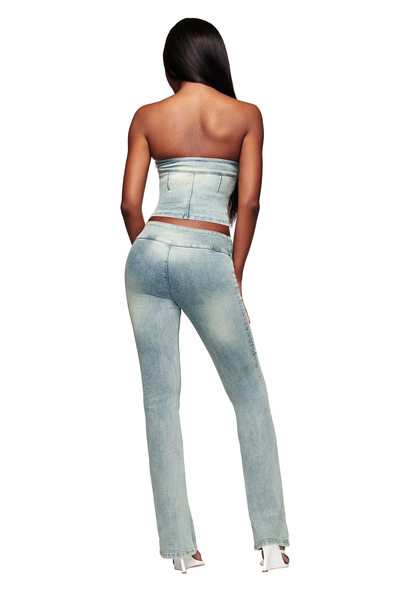JENN DENIM BOOB TUBE - BLUE - Image 6