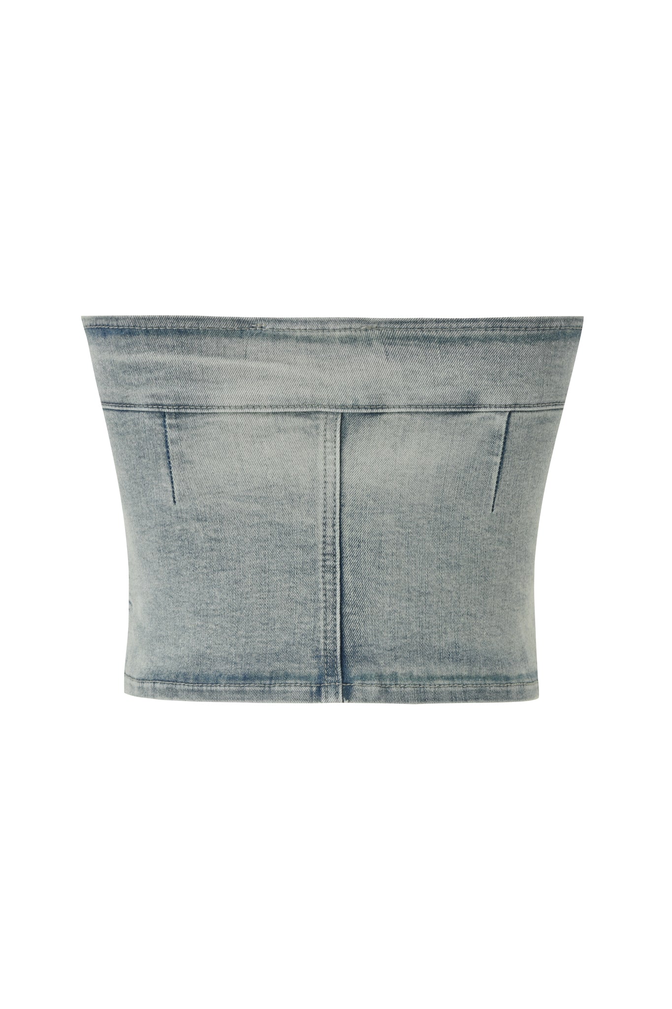 JENN DENIM BOOB TUBE - BLUE - Image 9