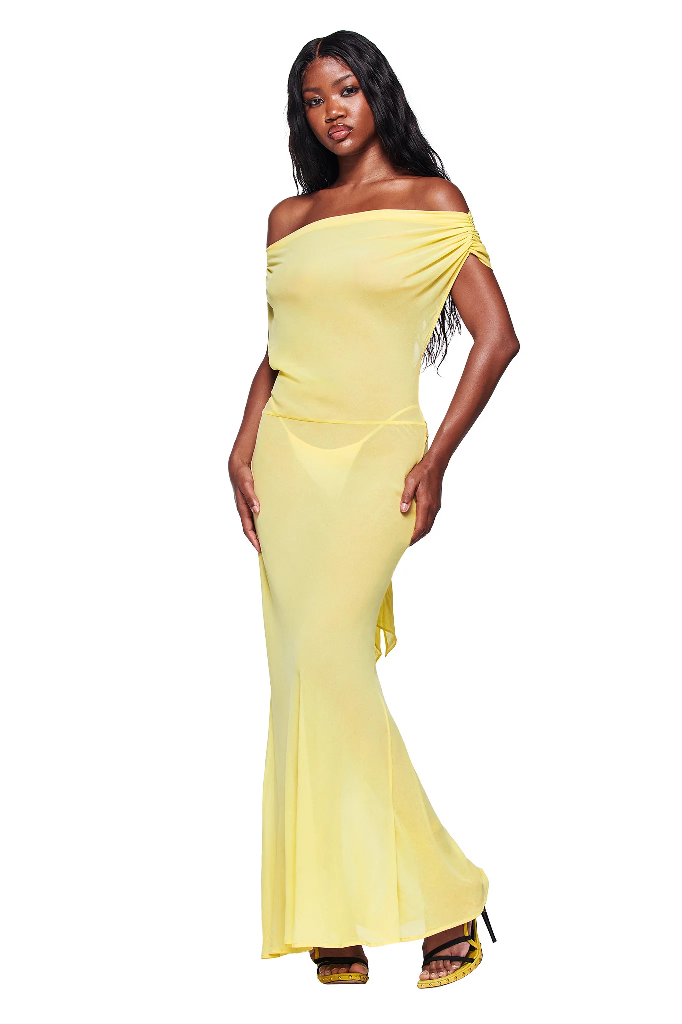 KAHLO MAXI DRESS - YELLOW - Image 5