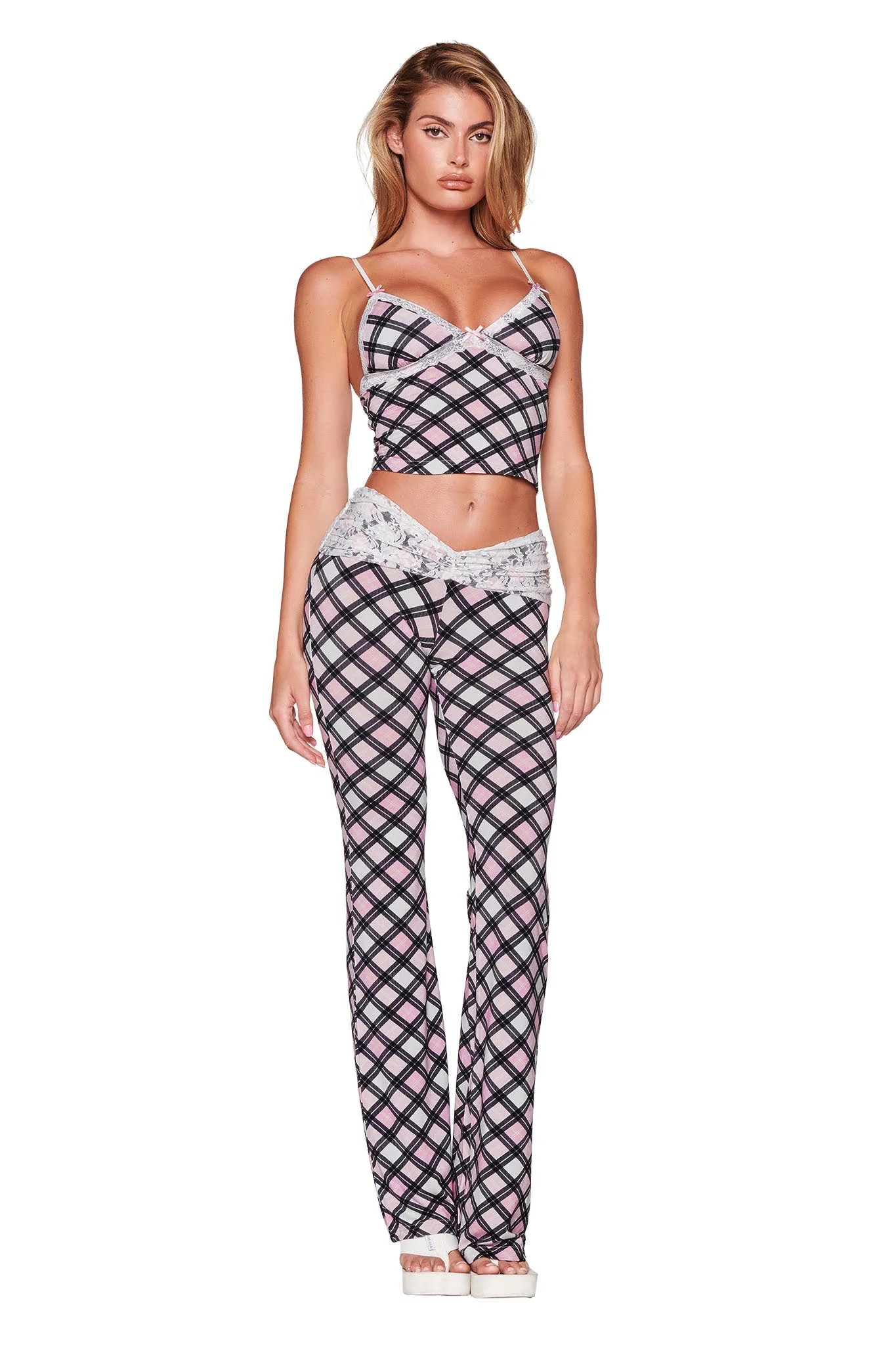 KENDRA PANT - PINK : PLAID - Image 4