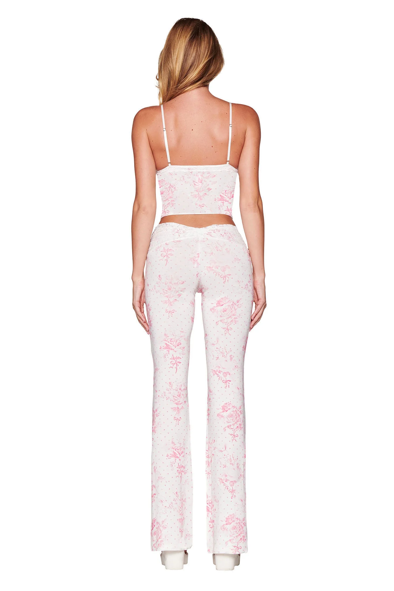 KENDRA TANK - WHITE : FLORAL : BUNNY BOUQUET - Image 3