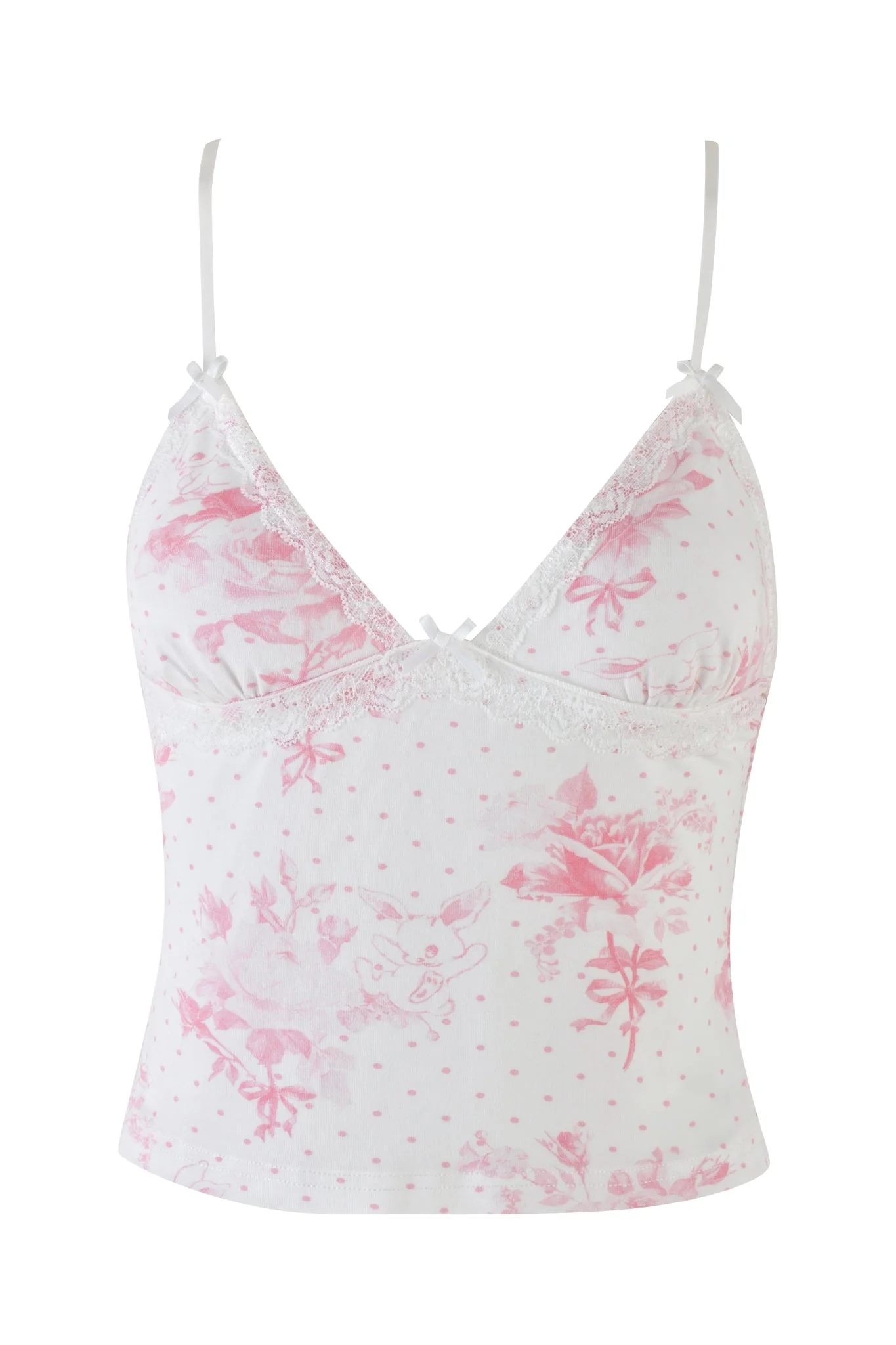 KENDRA TANK - WHITE : FLORAL : BUNNY BOUQUET - Image 7
