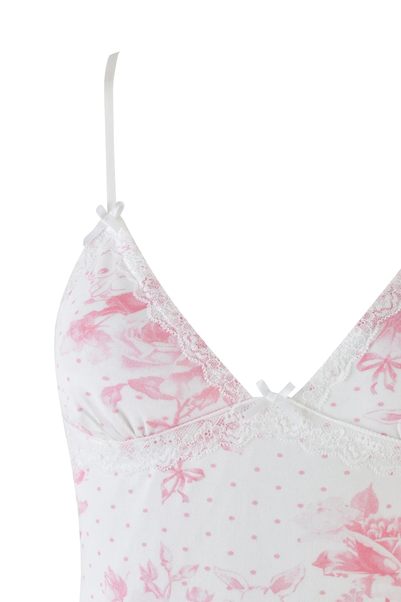 KENDRA TANK - WHITE : FLORAL : BUNNY BOUQUET - Image 9