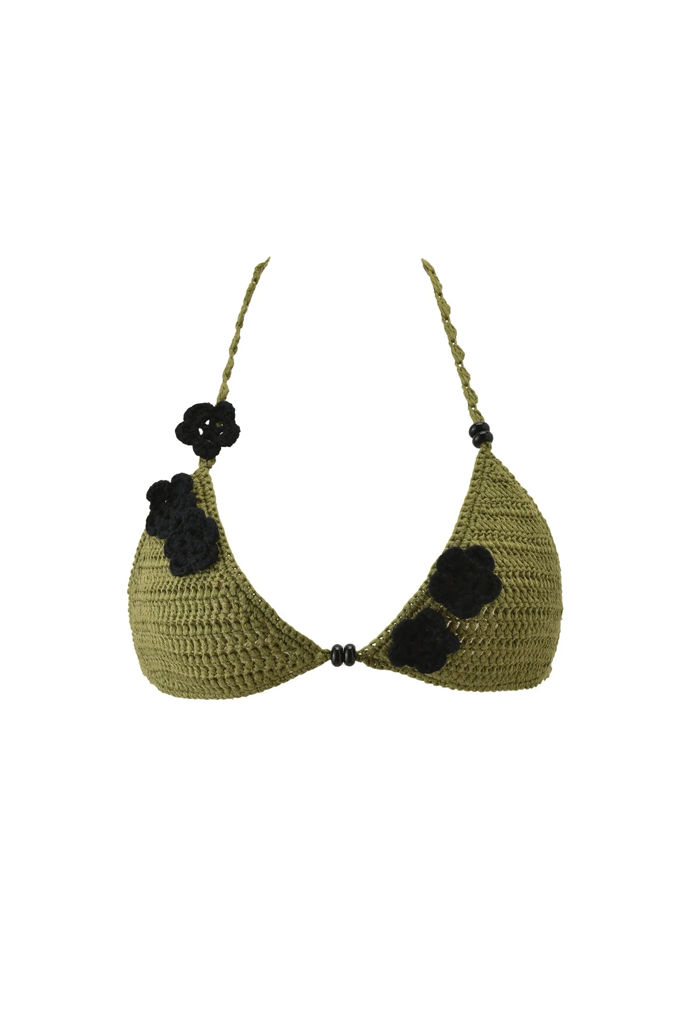 LANAI CROCHET BIKINI TOP - ARMY GREEN - Image 5