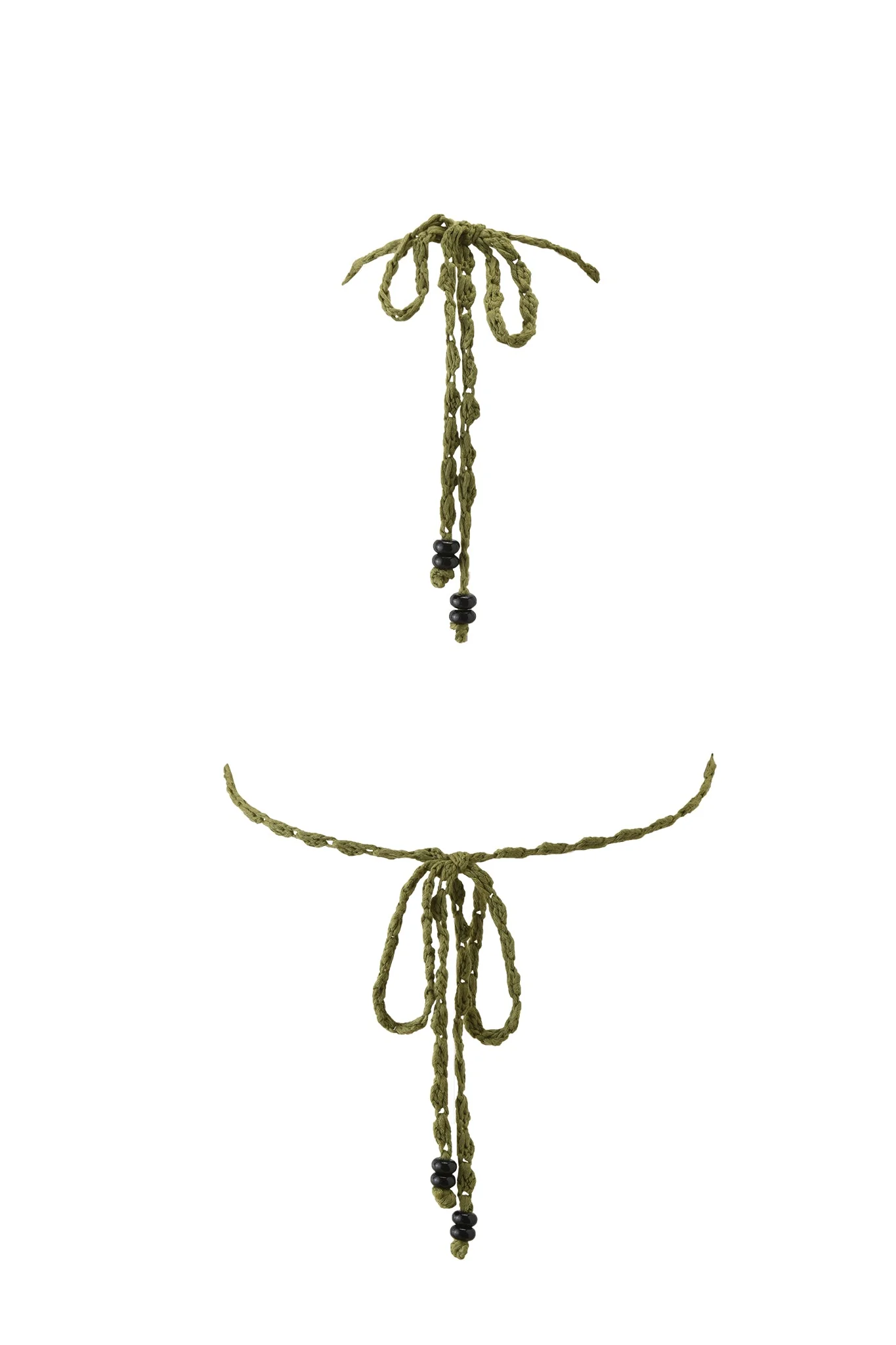 LANAI CROCHET BIKINI TOP - ARMY GREEN - Image 6