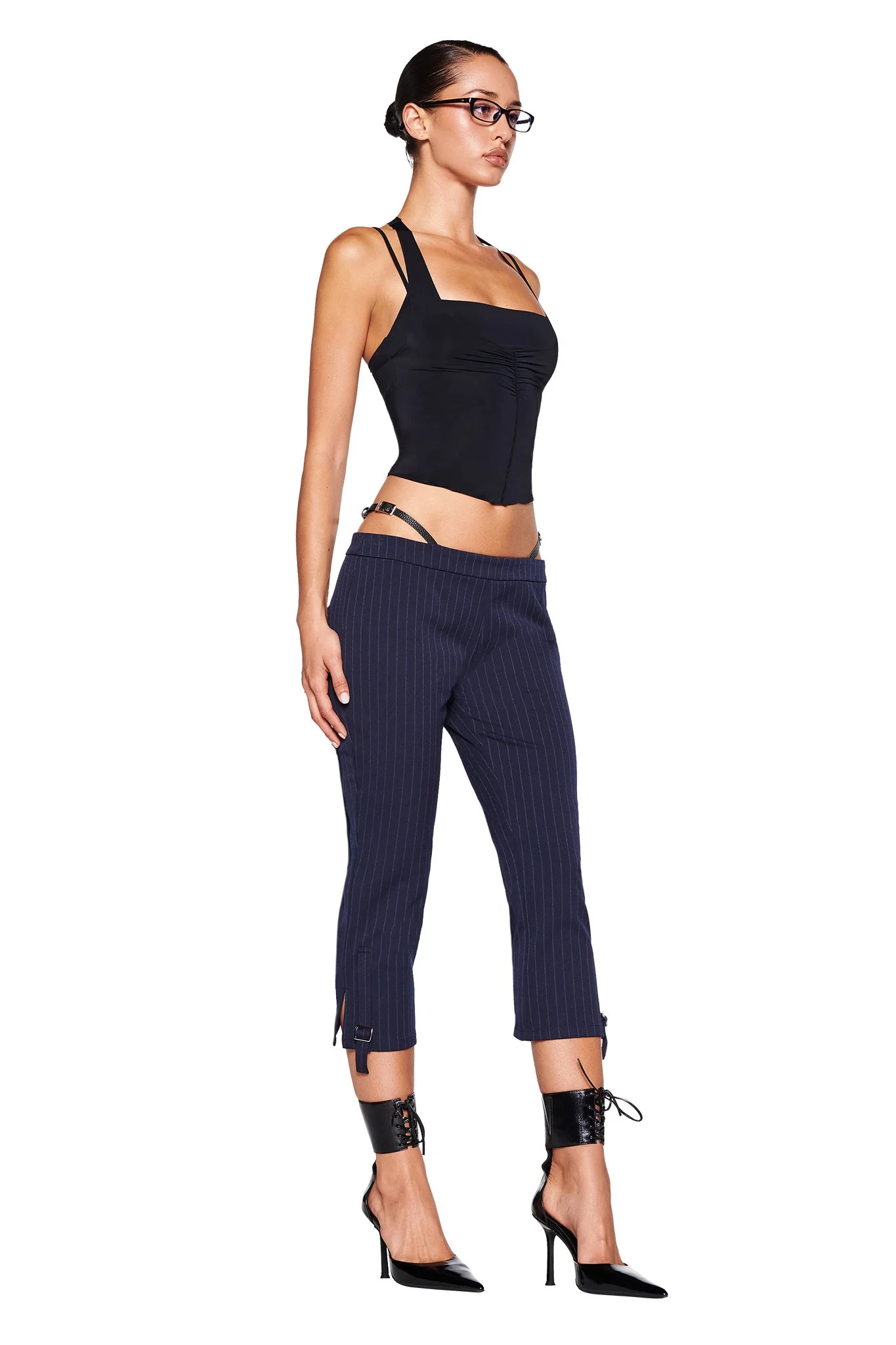 MARRION CAPRI - BLUE : PINSTRIPE - Image 4