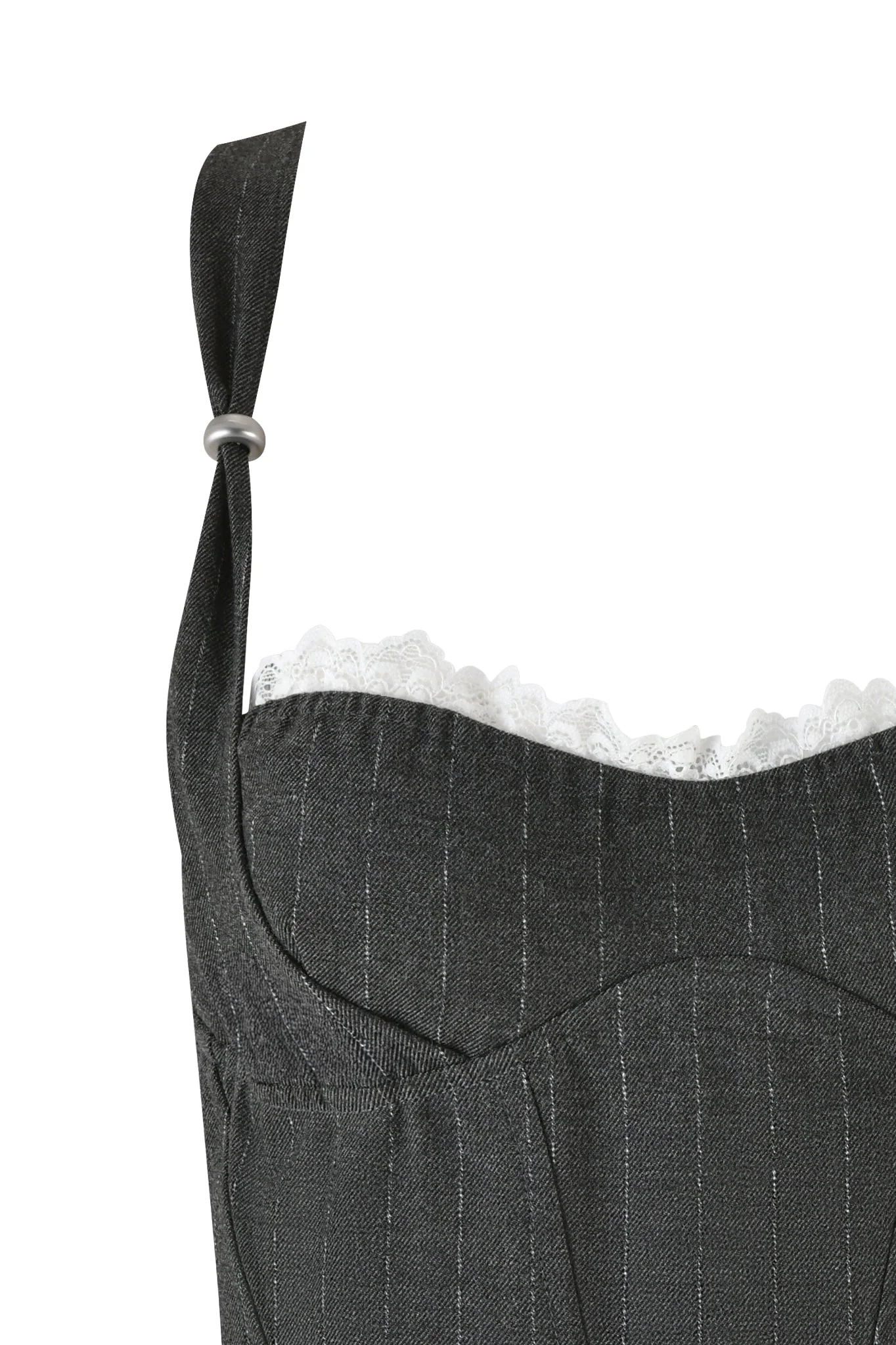 MARRION CORSET - GREY : PINSTRIPE - Image 10
