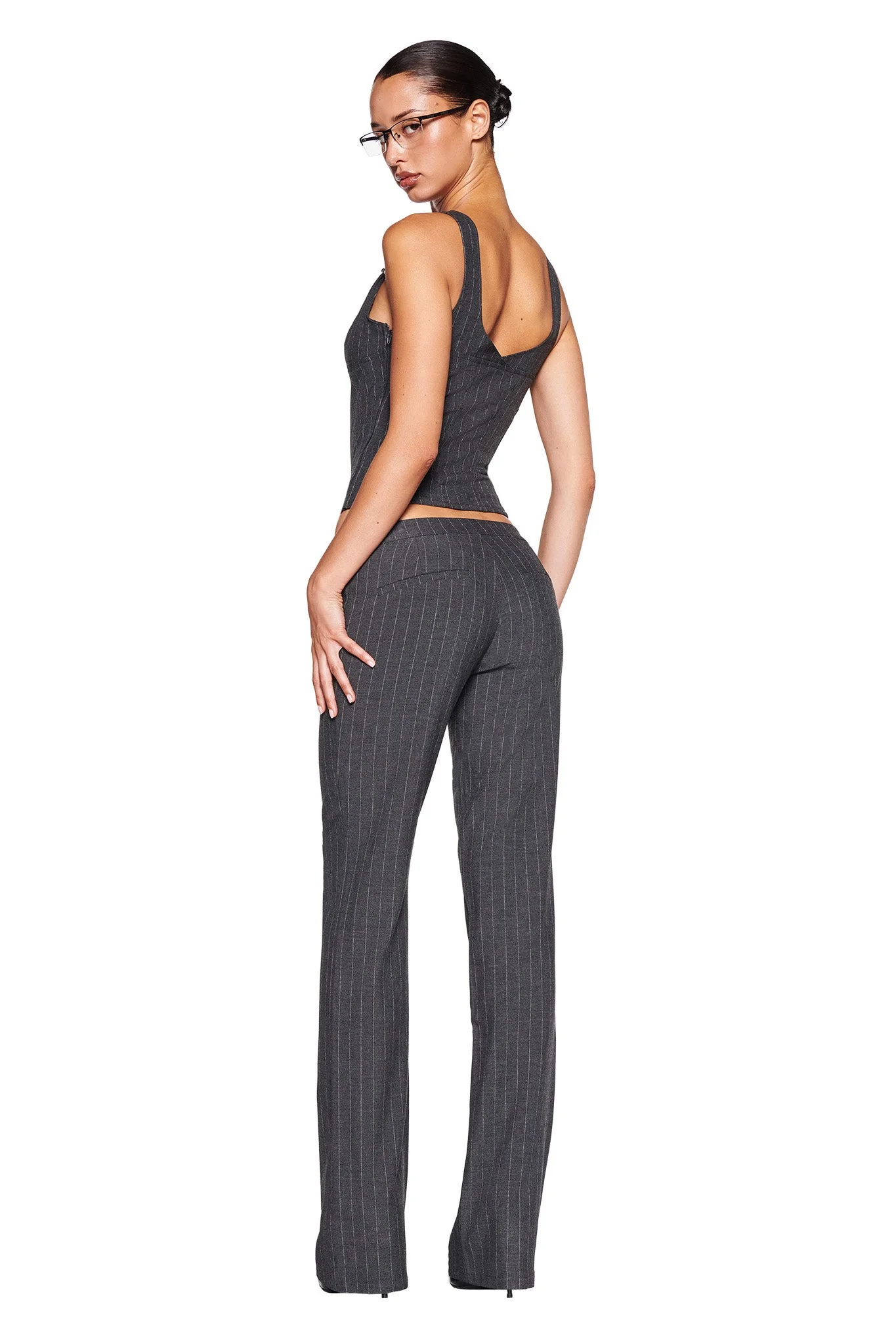 MARRION CORSET - GREY : PINSTRIPE - Image 7