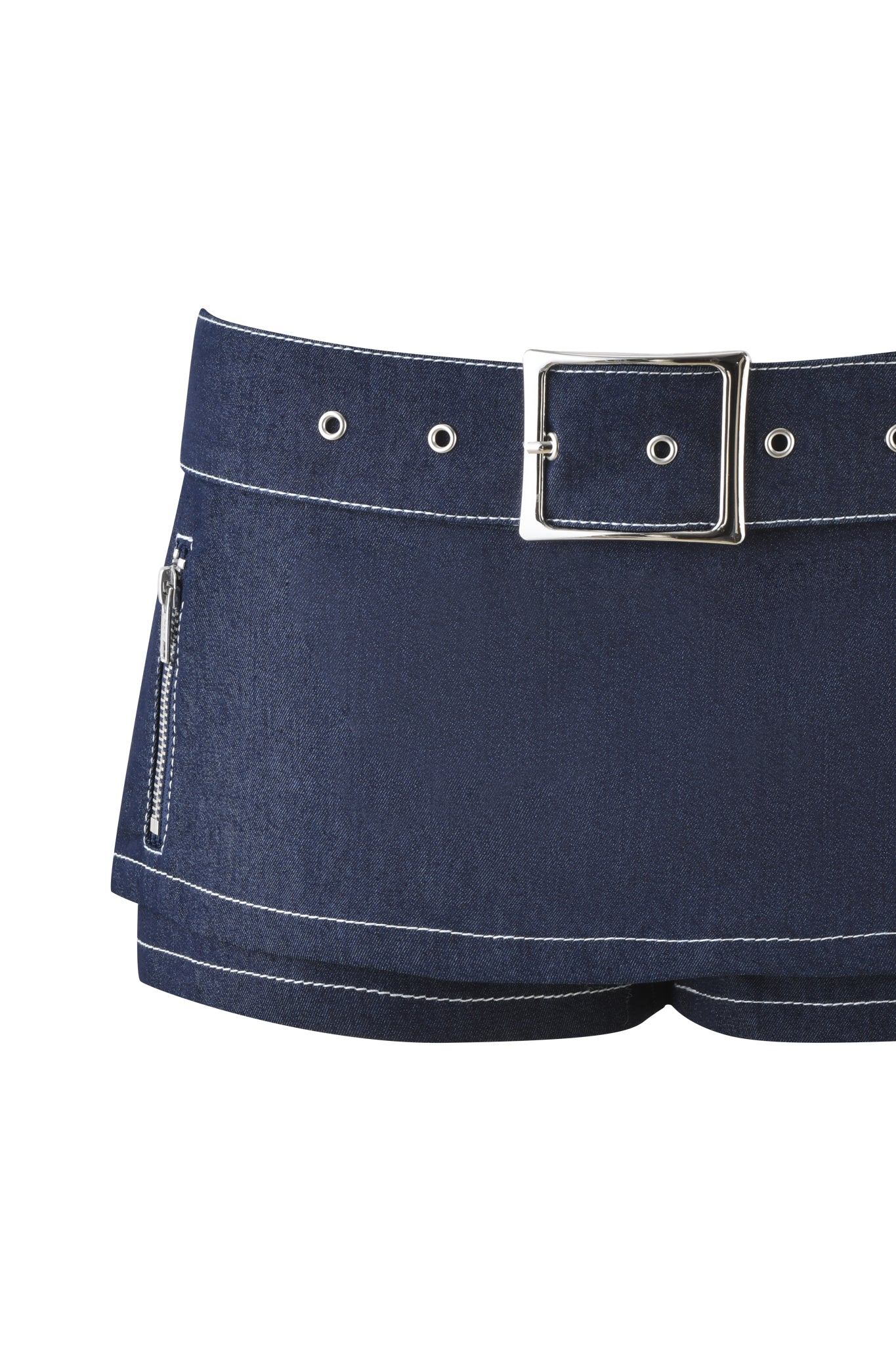 MARRION DENIM SKORT - BLUE : DARK BLUE DENIM - Image 10
