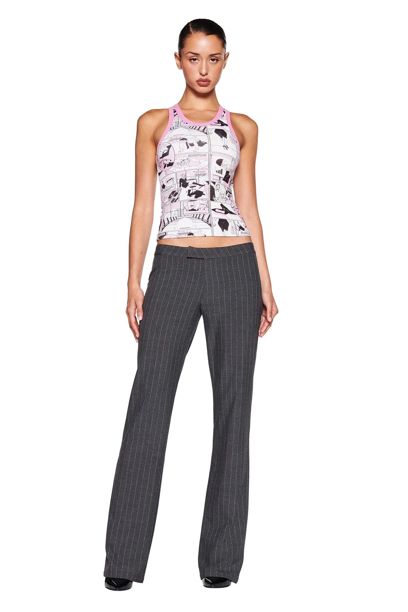MARRION PANT - GREY : PINSTRIPE - Image 5