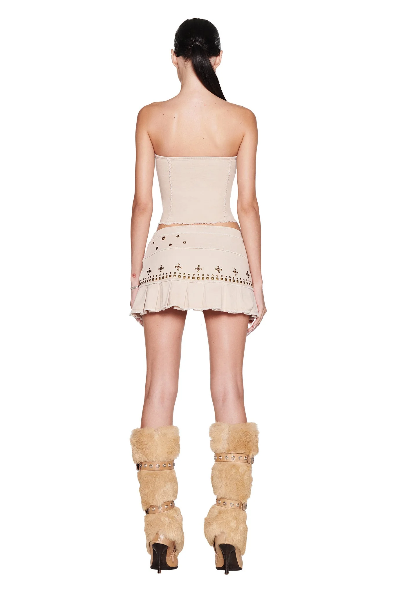 MASON MINI SKIRT - TAN - Image 7