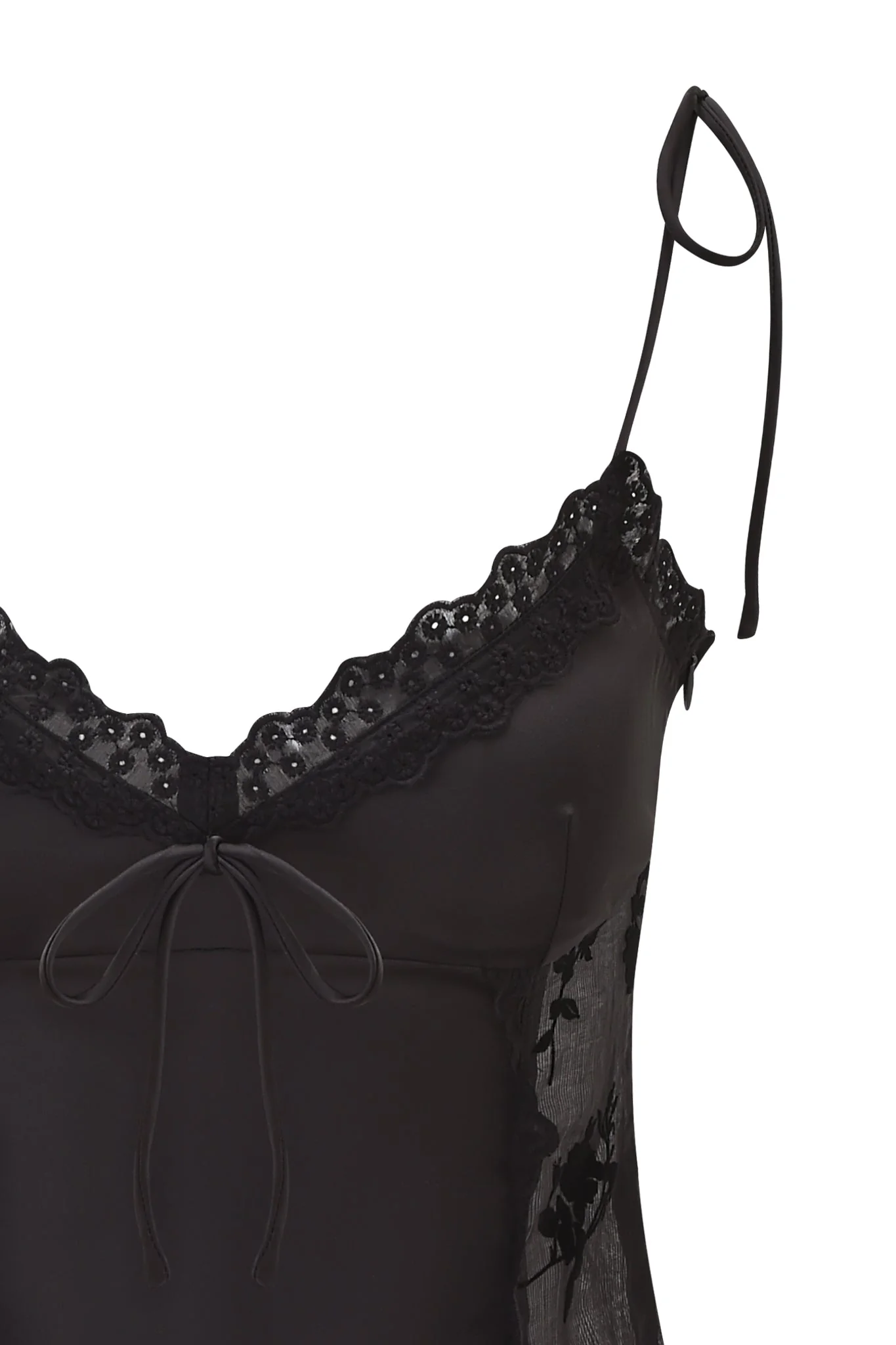 MEADOW WOVEN CAMISOLE TOP - BLACK - Image 5