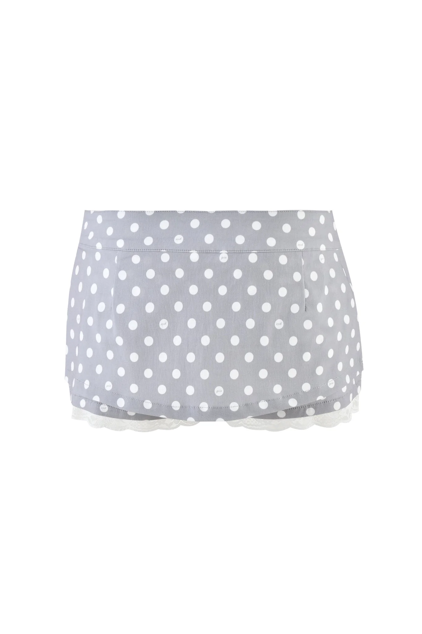 MELDA MINI SKORT - GREY : GREY POLKA DOT - Image 8