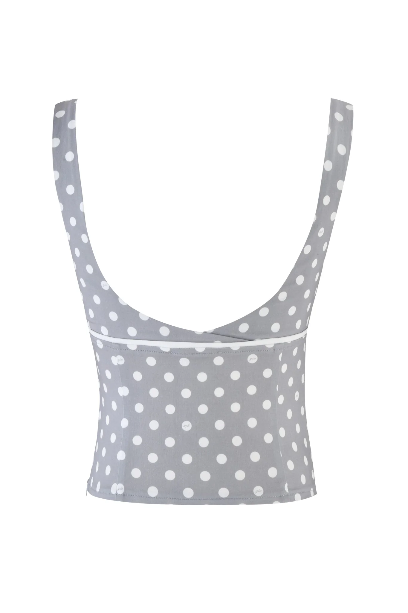 MELDA TOP - GREY : GREY POLKA DOT - Image 5