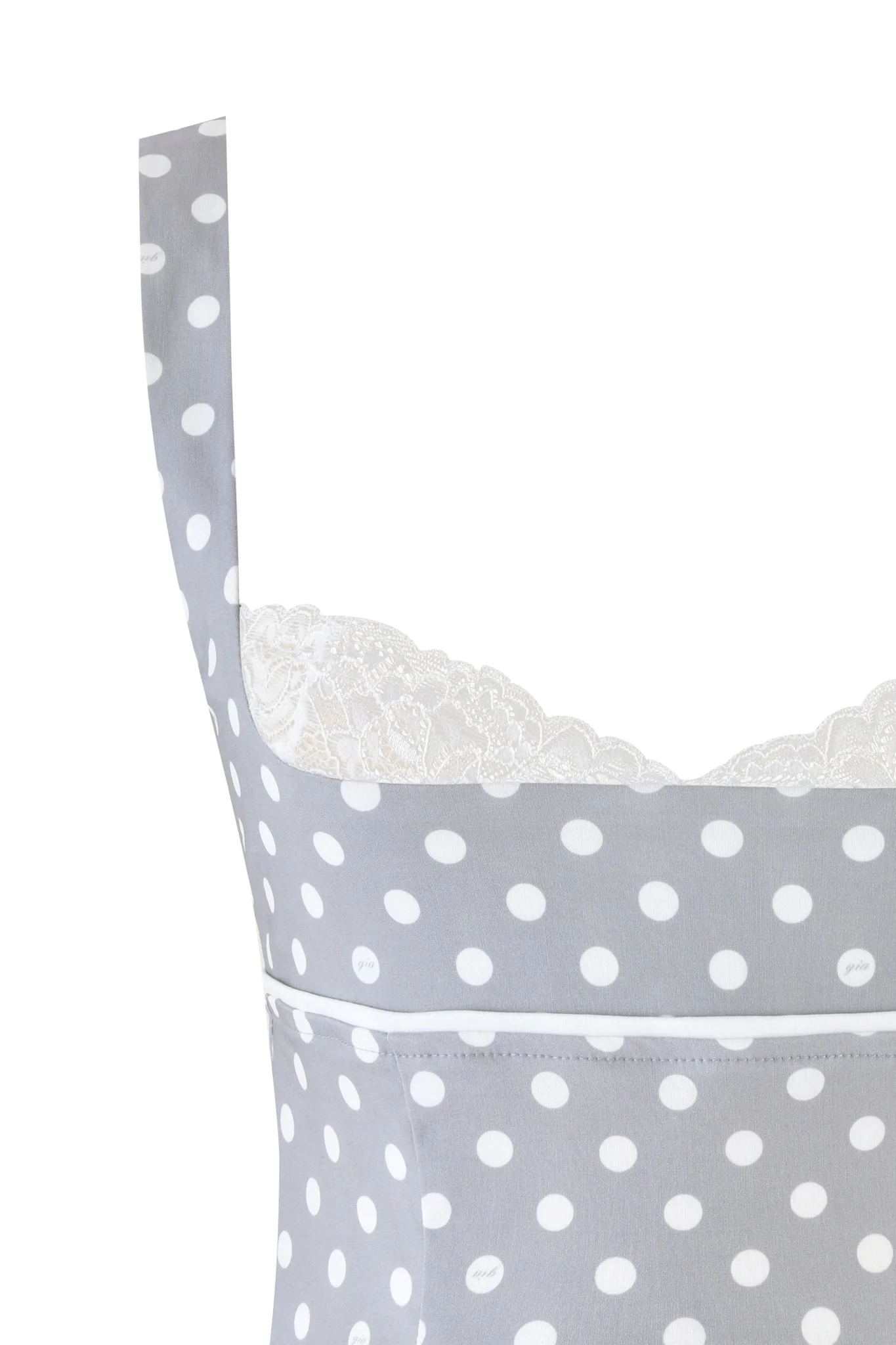 MELDA TOP - GREY : GREY POLKA DOT - Image 6