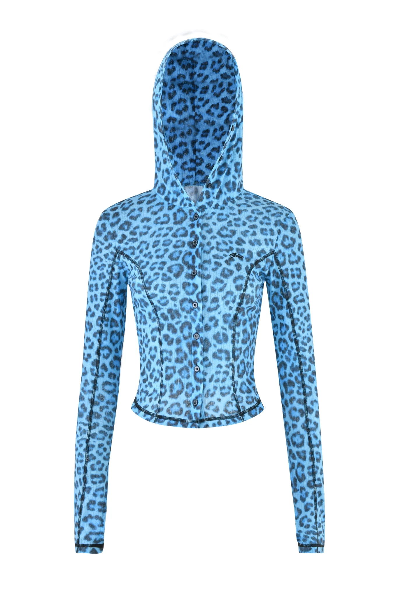 MIA HOODIE - TEAL LEOPARD - Image 6