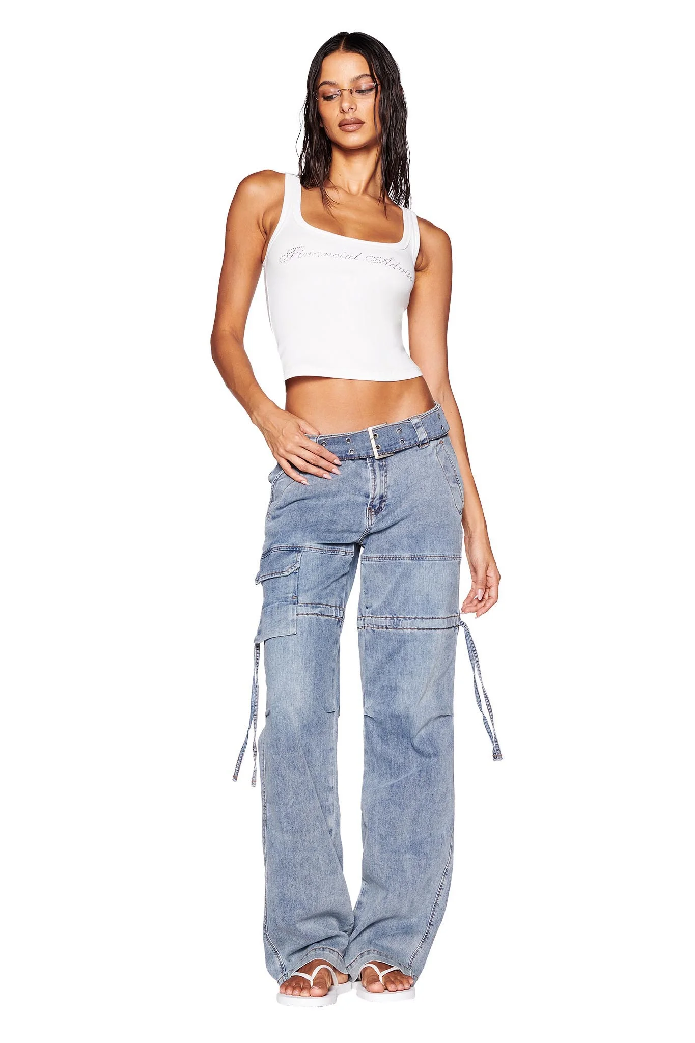 NAIMA CARGO PANT - DENIM - Image 4
