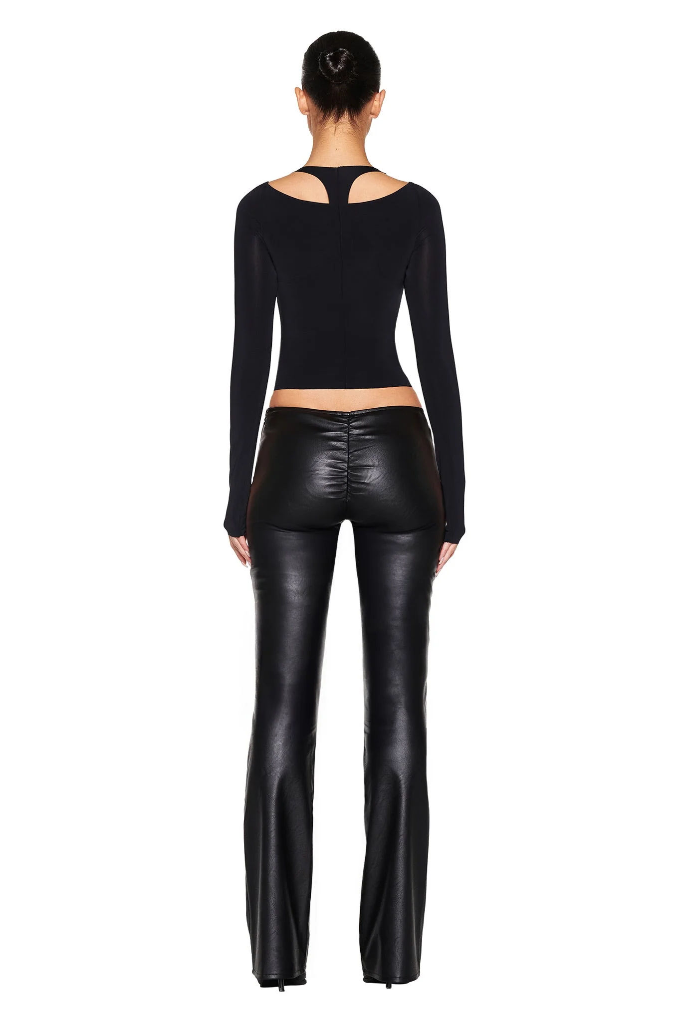 NERINA LONG SLEEVE TOP - BLACK - Image 6