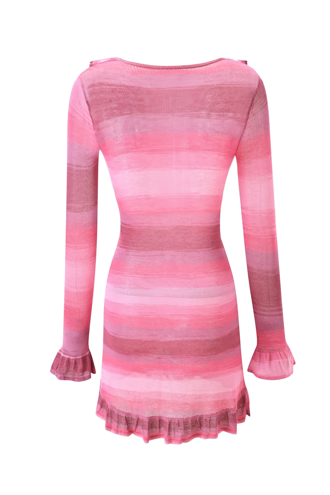 NERISSA KNIT MINI DRESS - PINK STRIPE - Image 8