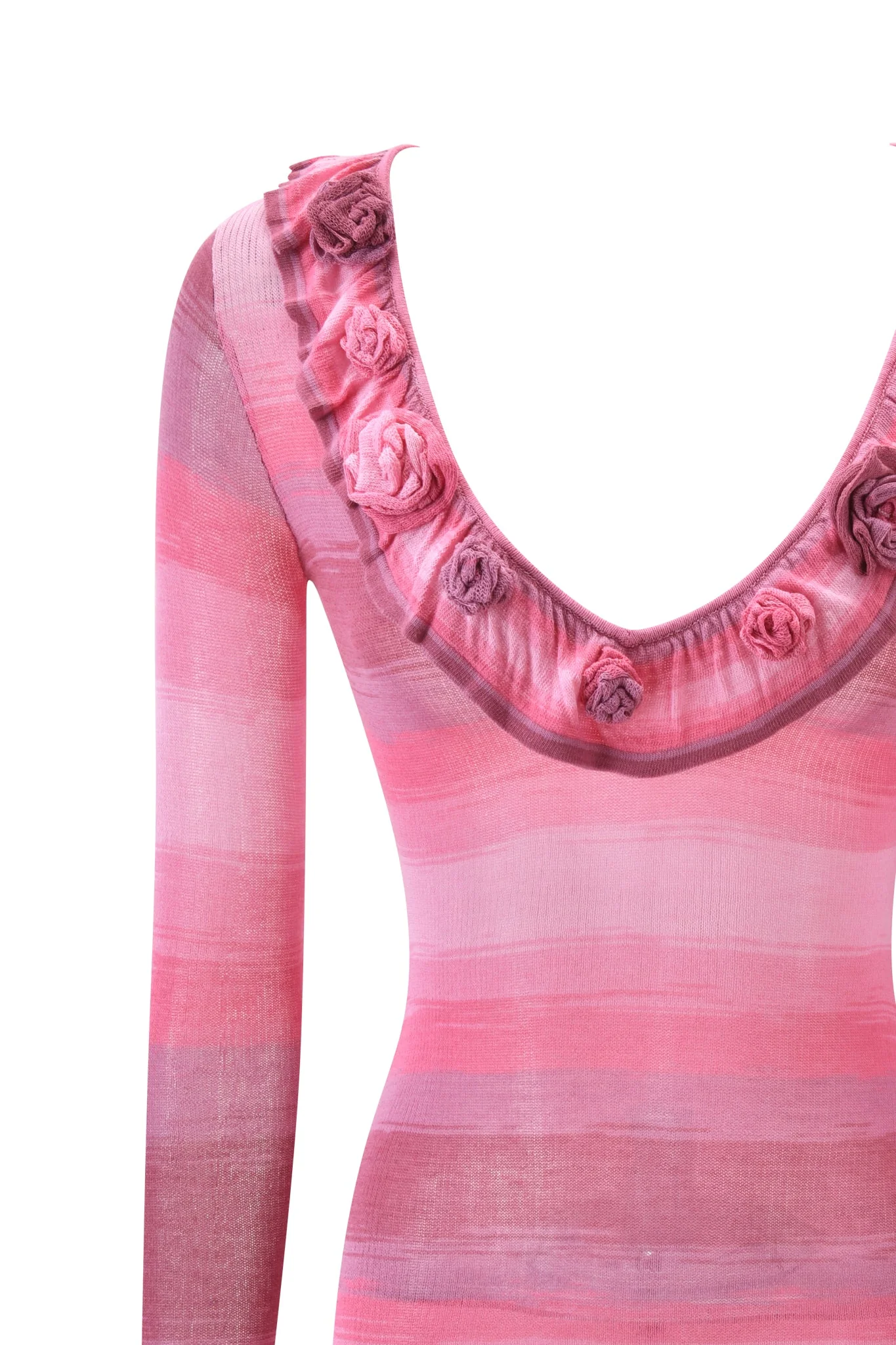 NERISSA KNIT MINI DRESS - PINK STRIPE - Image 9