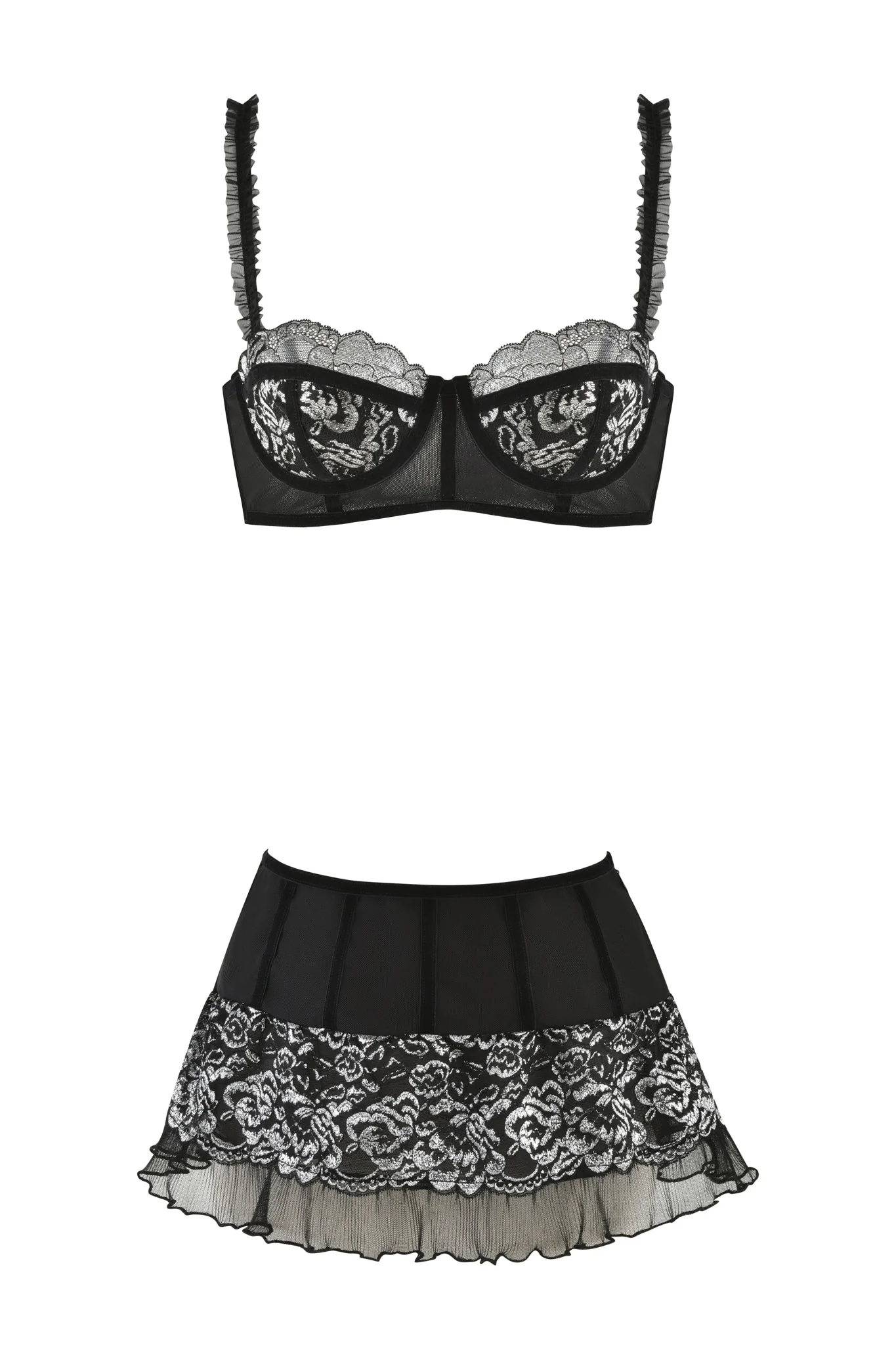 NYSSA TWO-PIECE SET - BLACK : METALLIC - Image 8