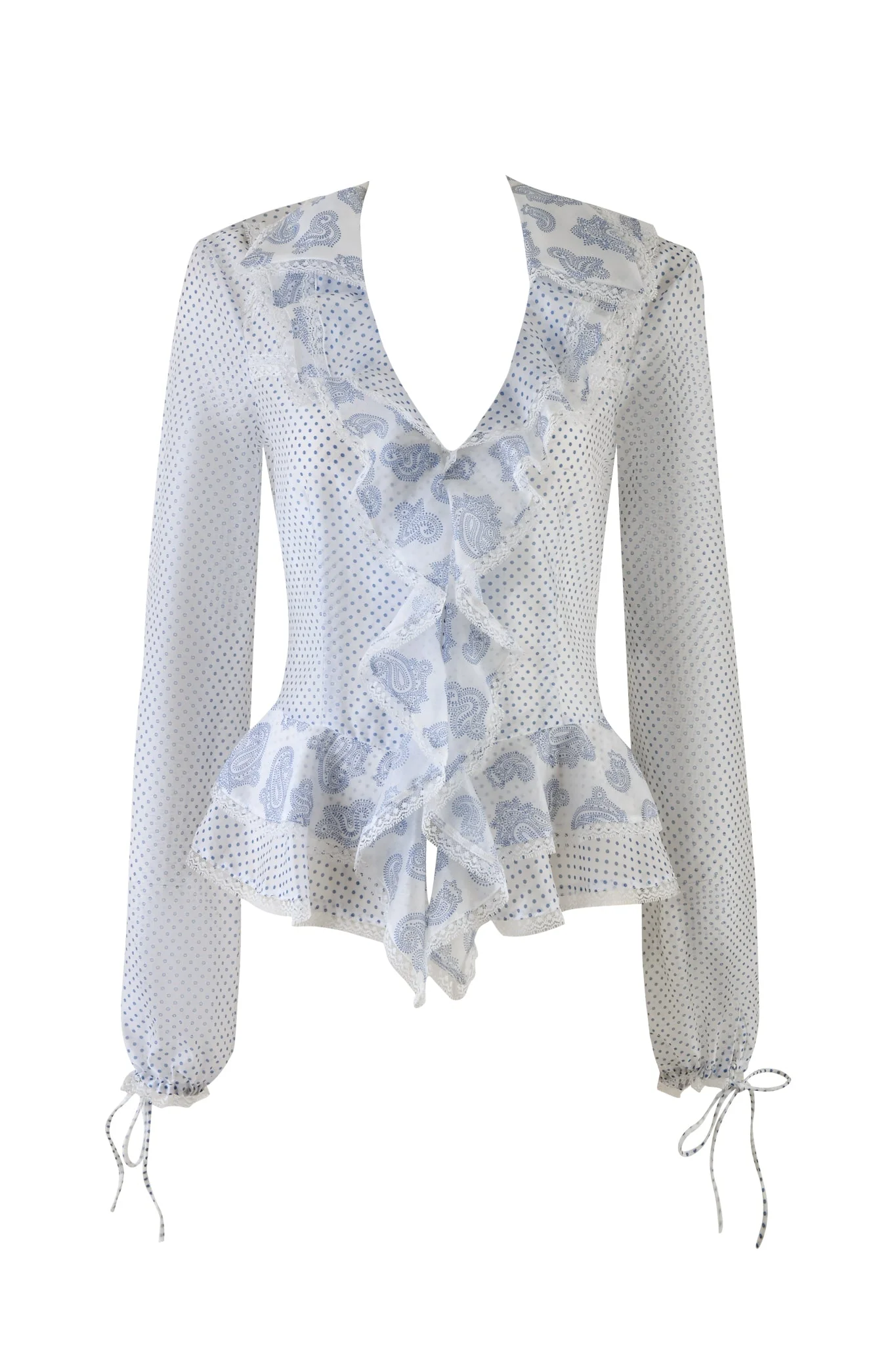 OPAL TOP - WHITE : MIXED PRINTS - Image 8