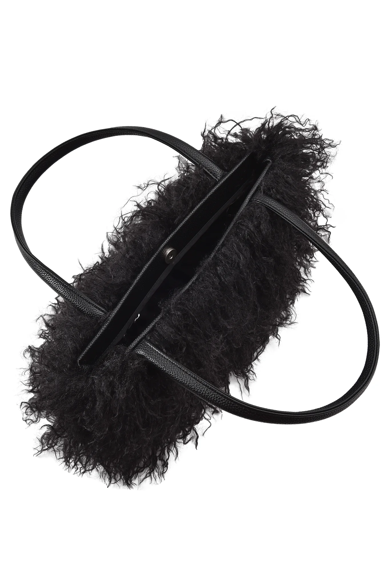PIXI FAUX FUR BAG - BLACK - Image 7