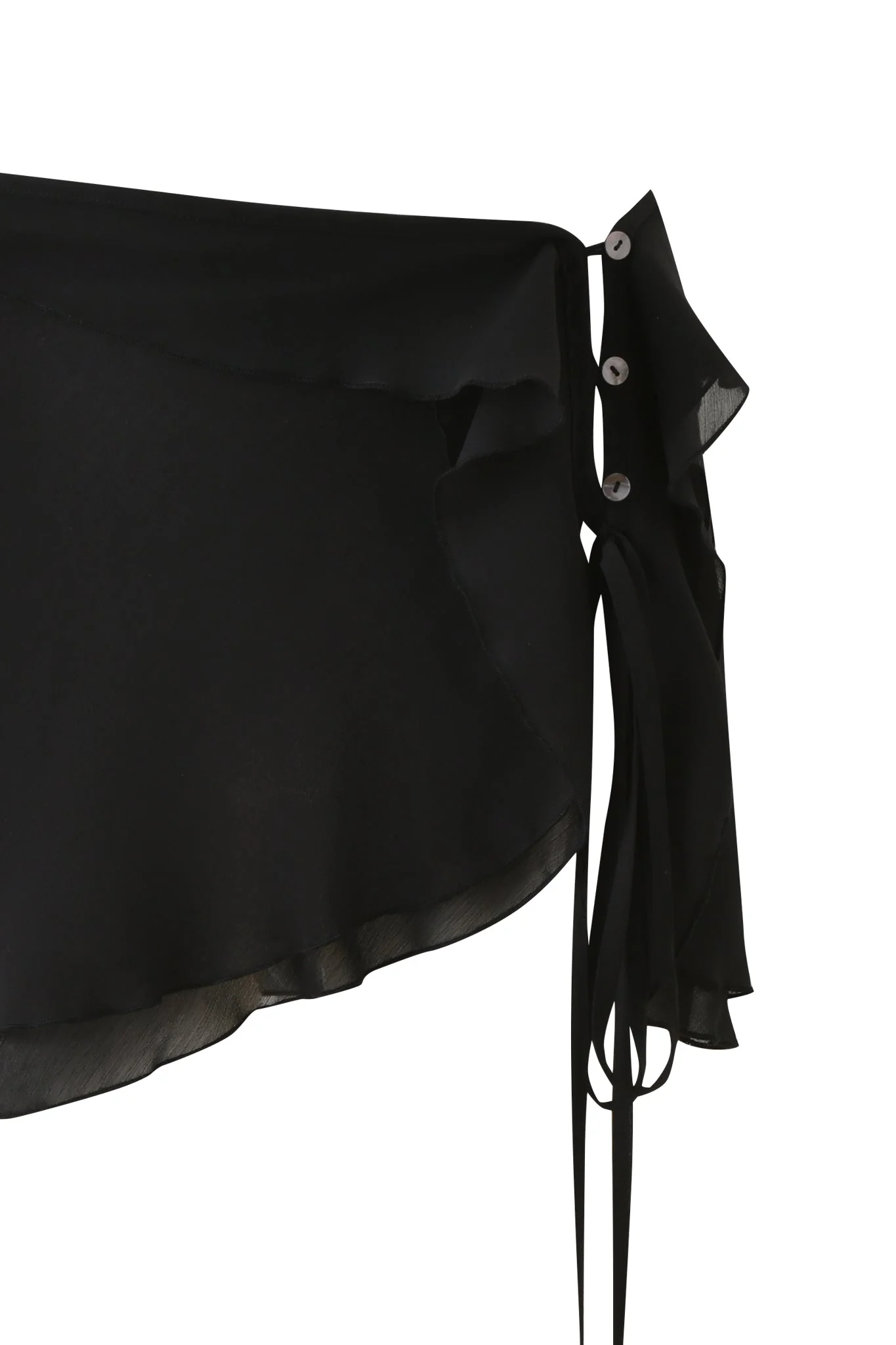 PORTIA RUFFLE MINI SKIRT - BLACK - Image 9