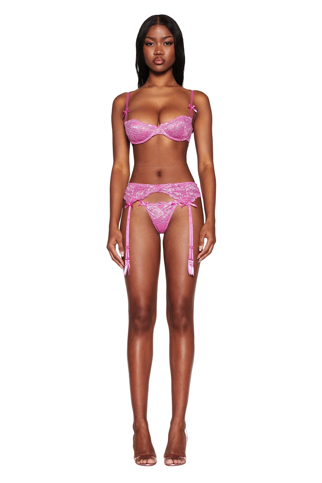 RAINE 3 PIECE METALLIC SET - PINK - Image 2
